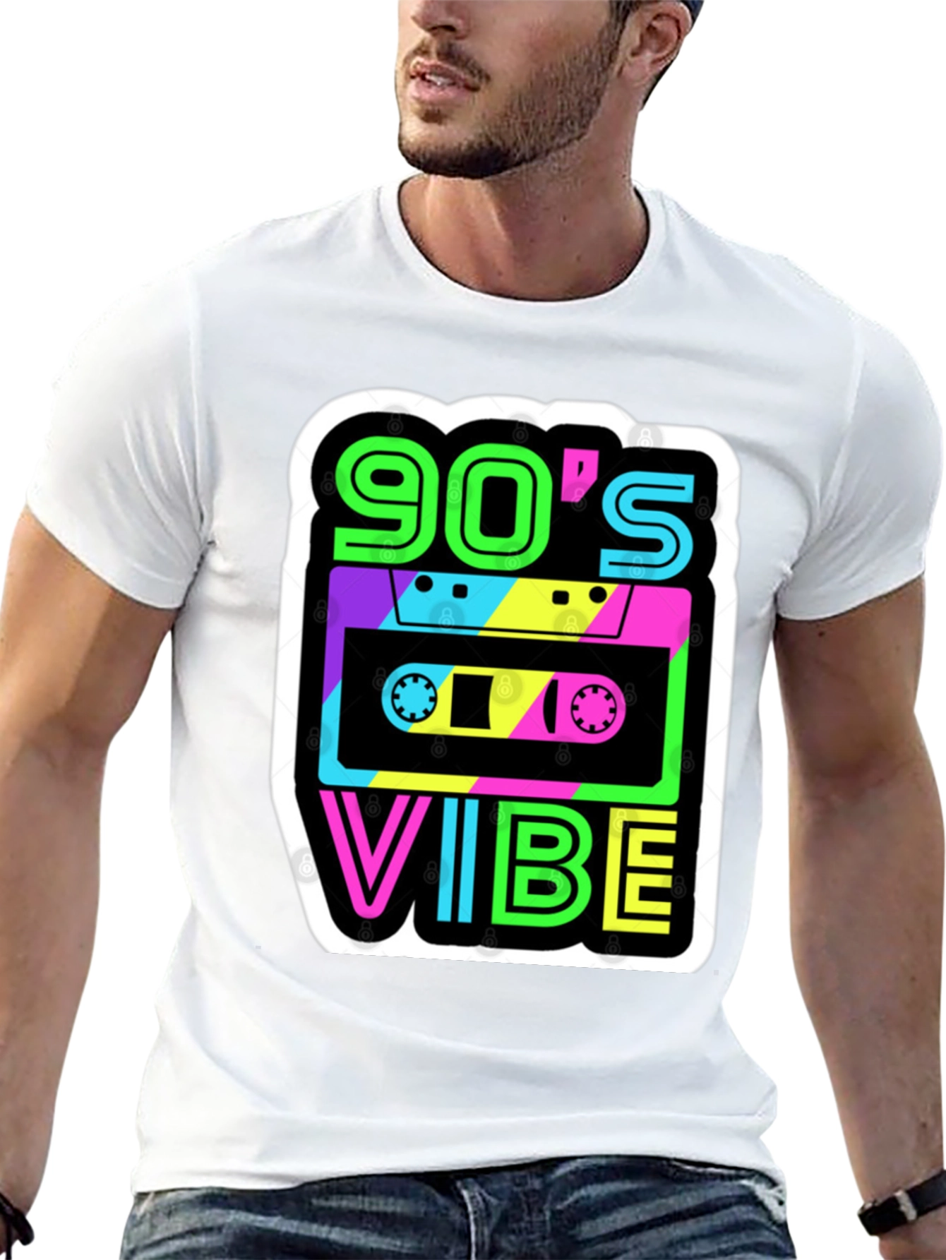 90s Vibe T-Shirt - Retro Cassette Graphic Tee