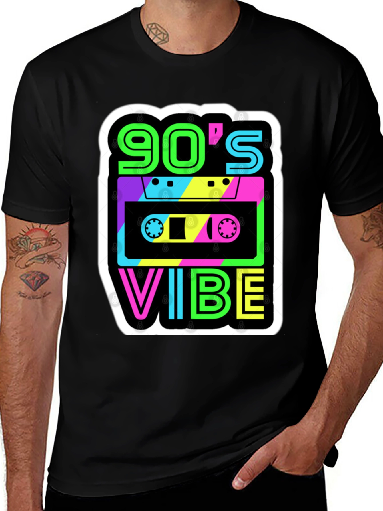 90s Vibe T-Shirt - Retro Cassette Graphic Tee
