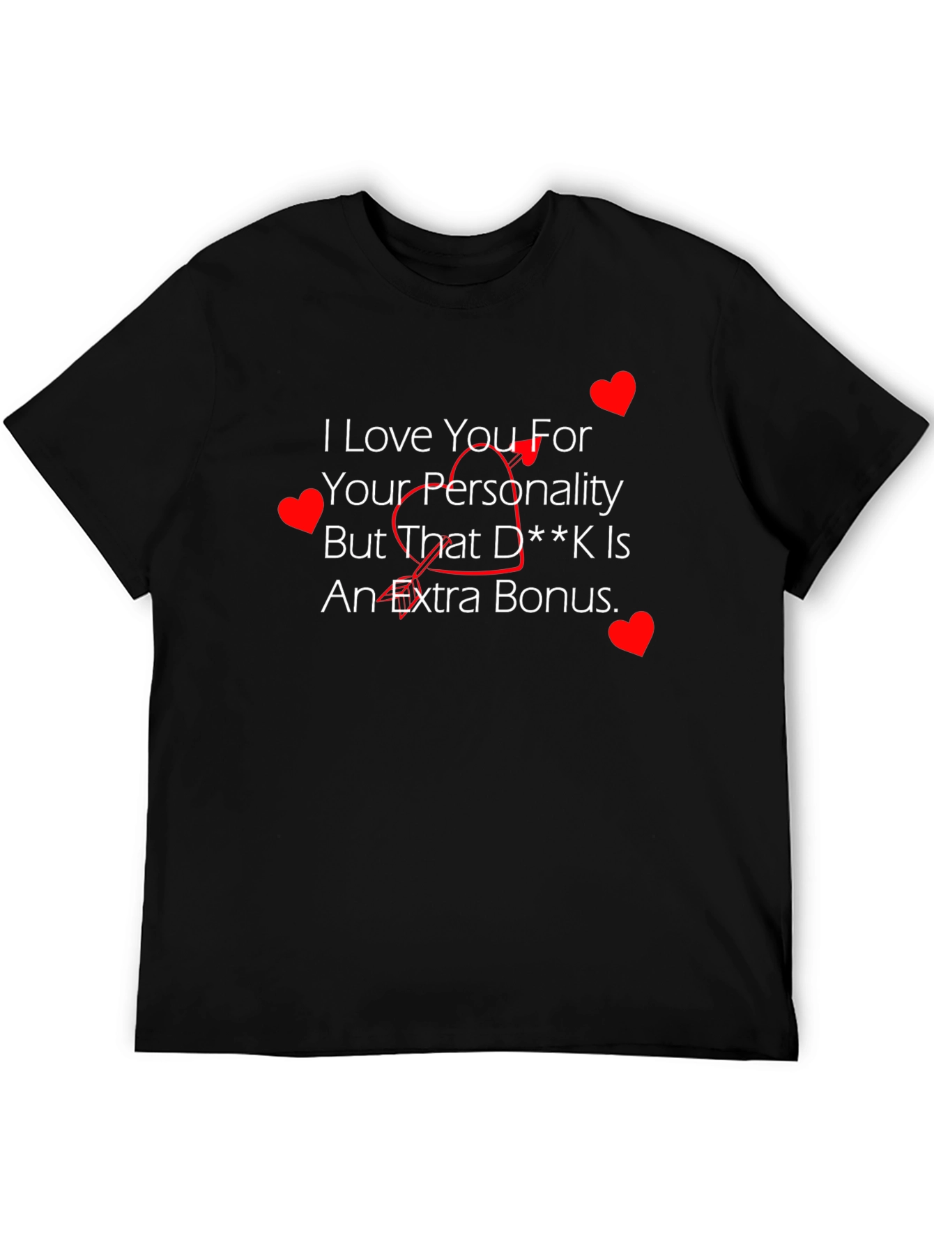 Humorous Love Bonus T-Shirt - Mens Black Tee