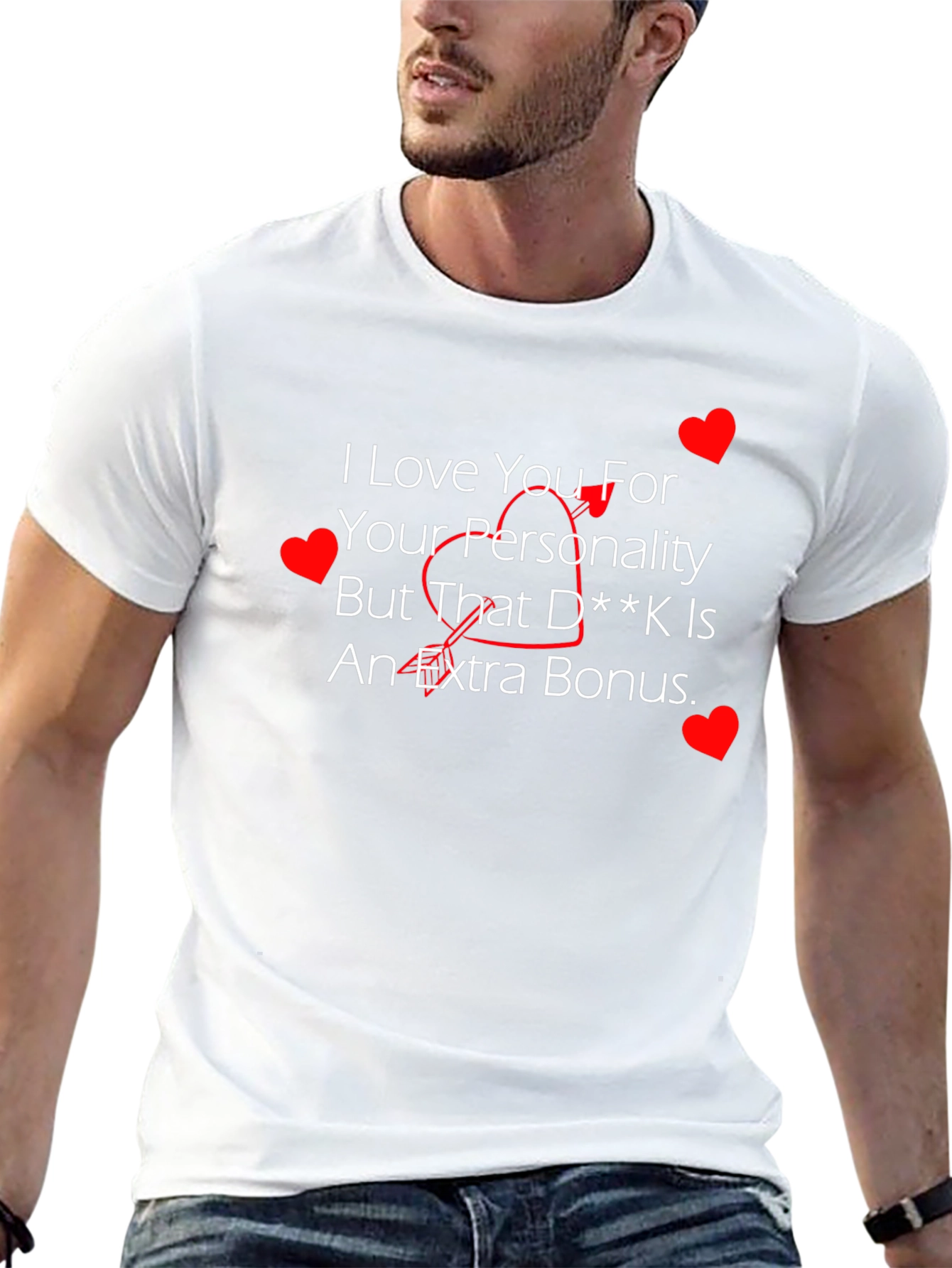 Humorous Love Bonus T-Shirt - Mens Black Tee