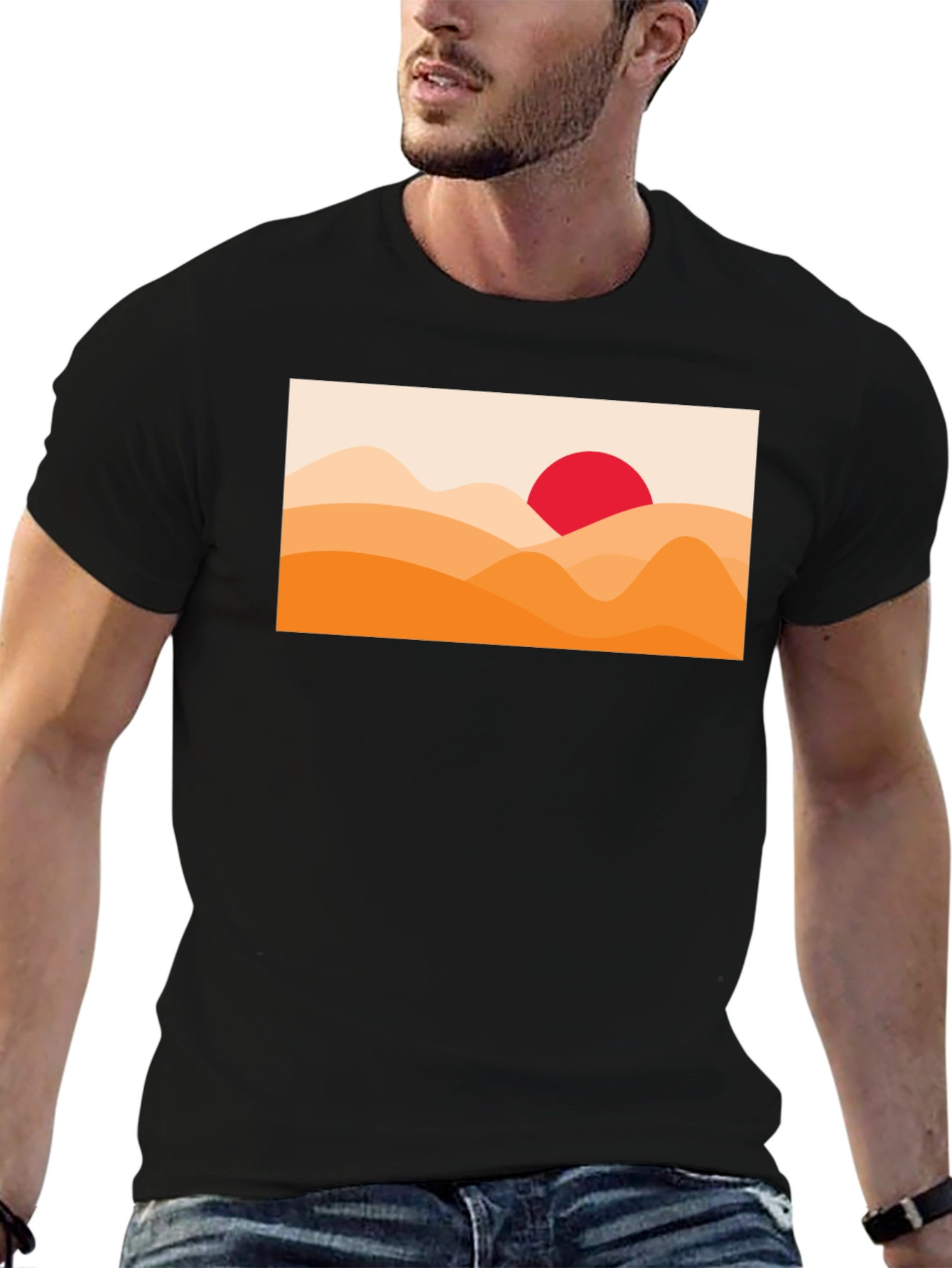 Sunset Desert Graphic T-Shirt - Stylish Casual Wear