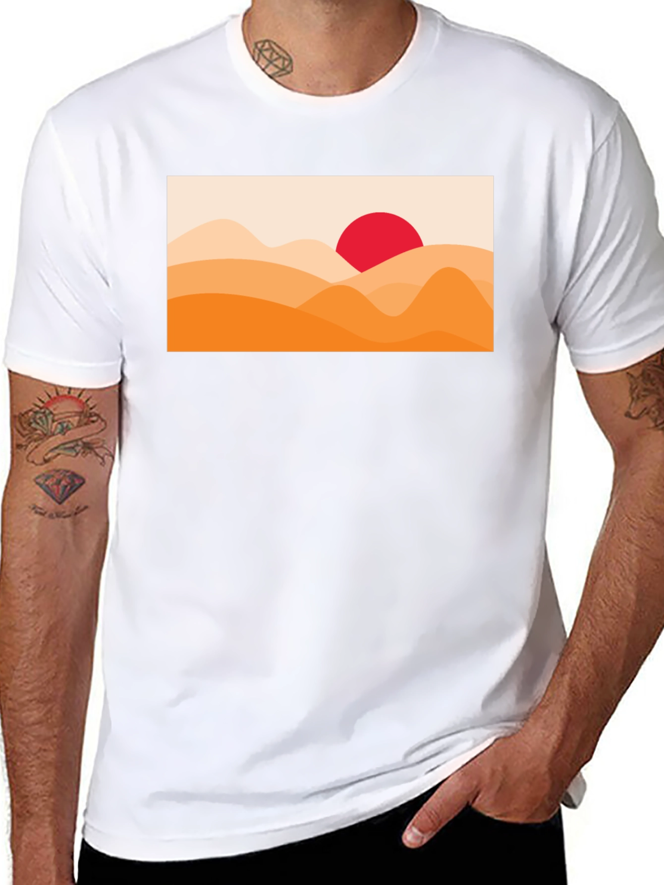 Sunset Desert Graphic T-Shirt - Stylish Casual Wear