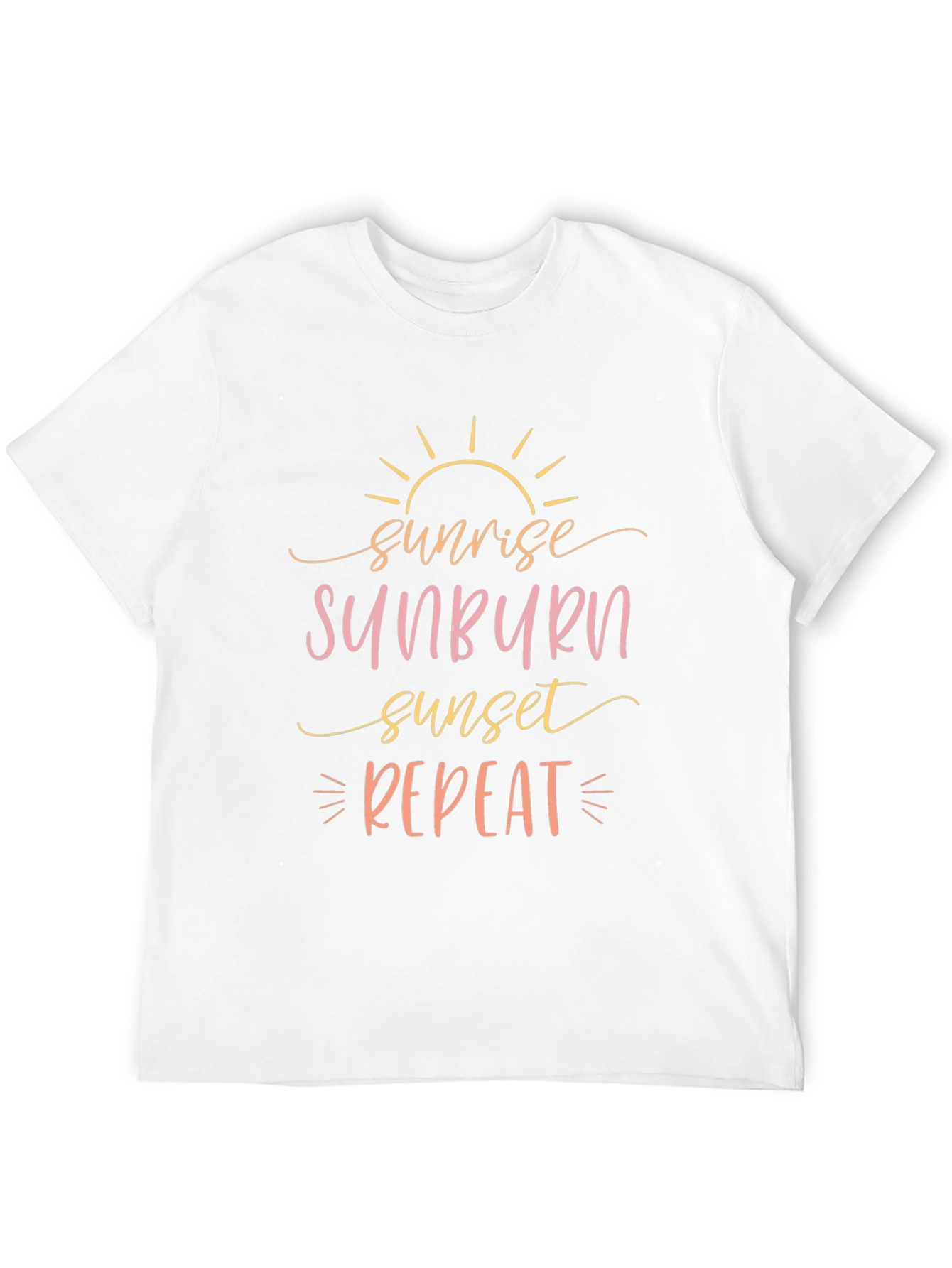 Sunrise Sunburn Sunset Repeat Black T-Shirt
