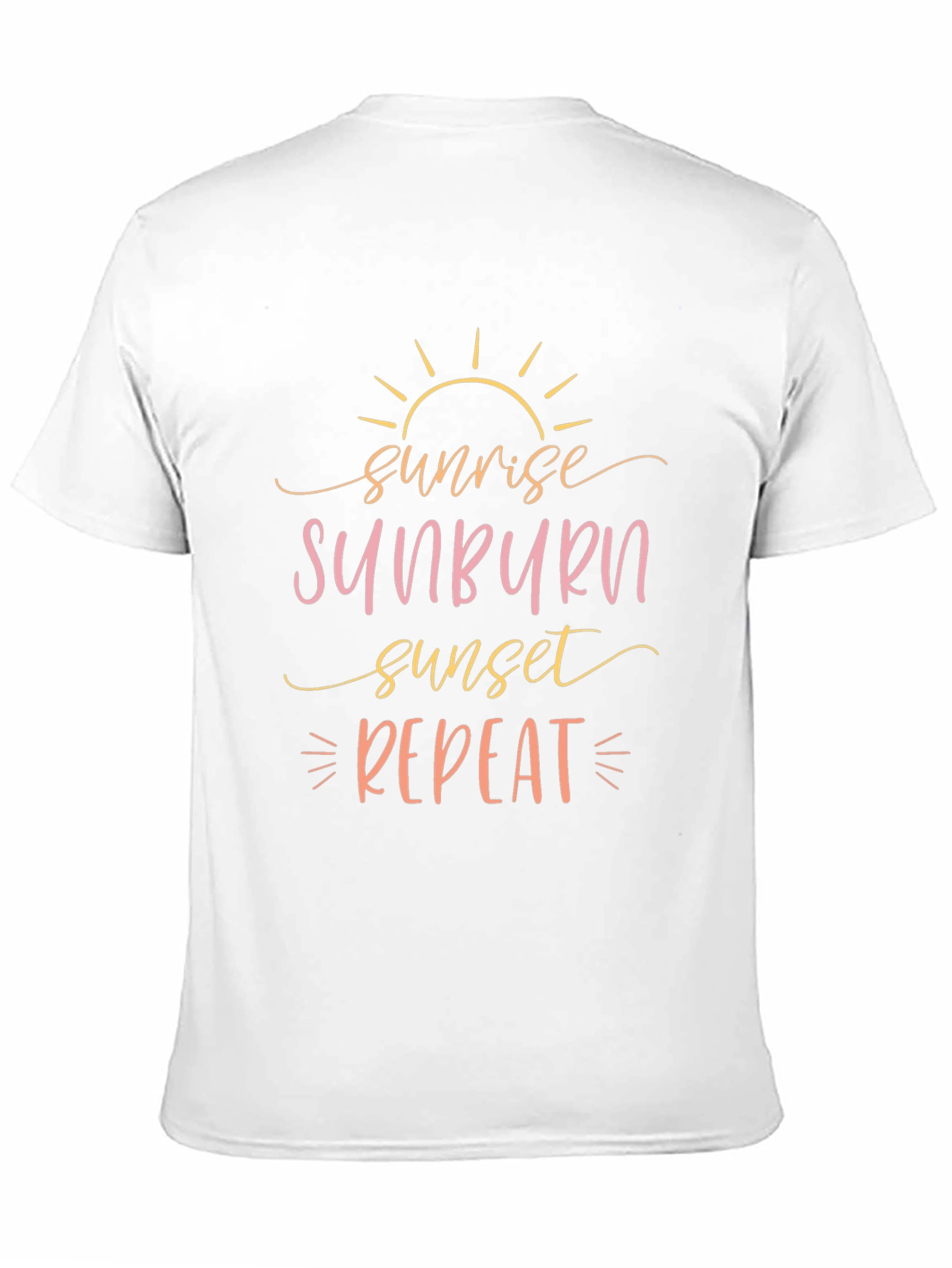 Sunrise Sunburn Sunset Repeat Black T-Shirt