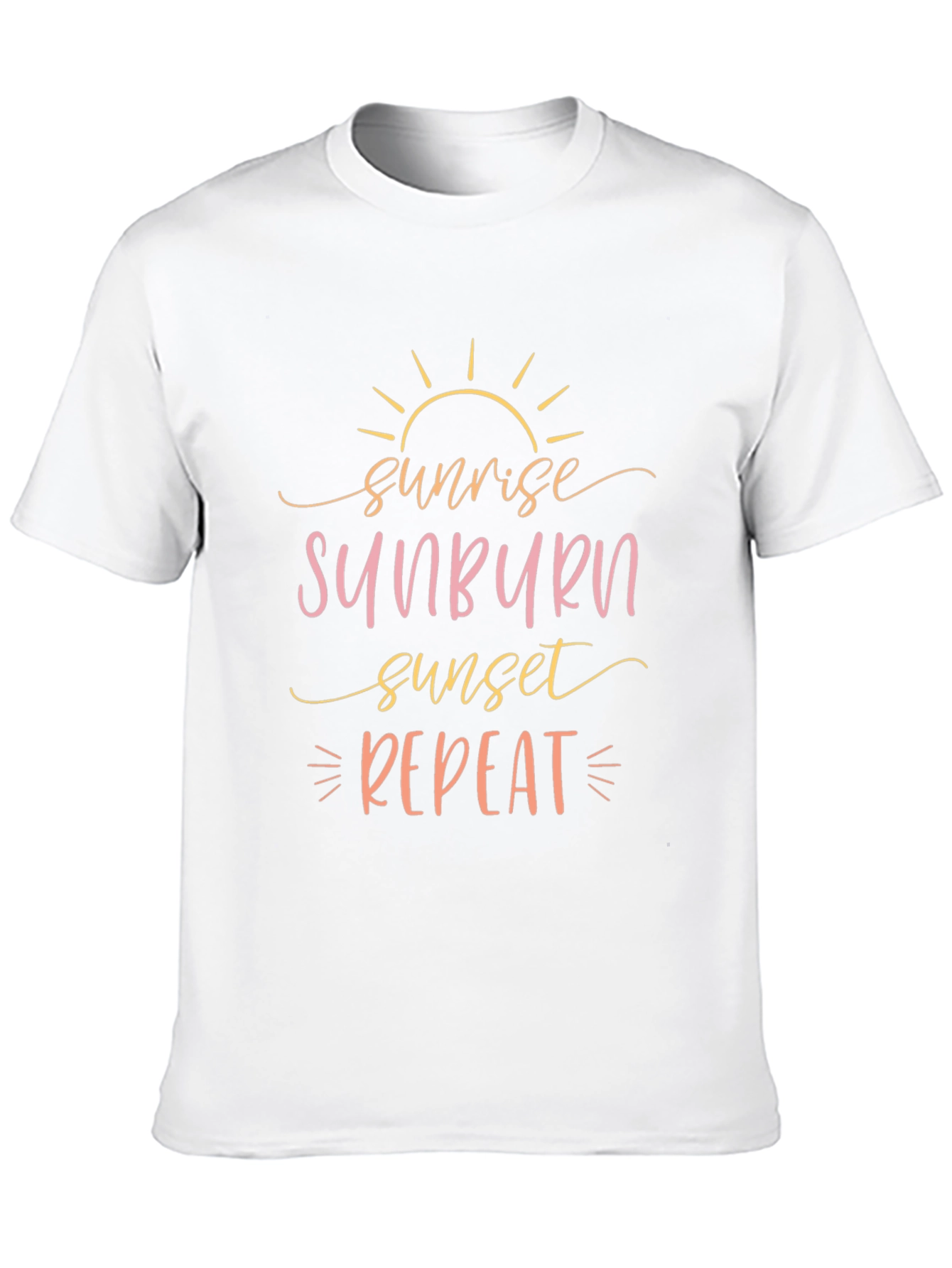 Sunrise Sunburn Sunset Repeat Black T-Shirt