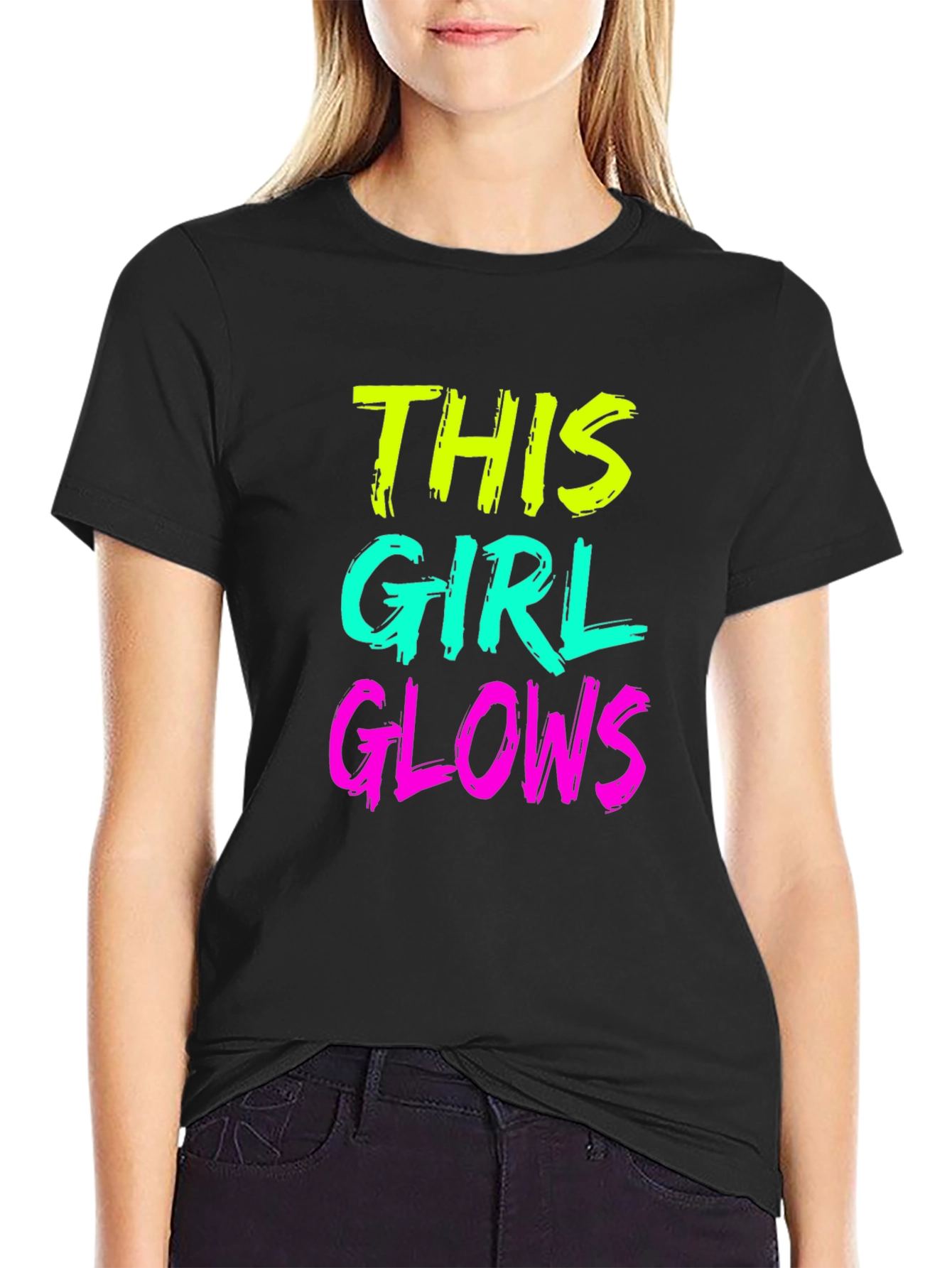 This Girl Glows Black T-Shirt