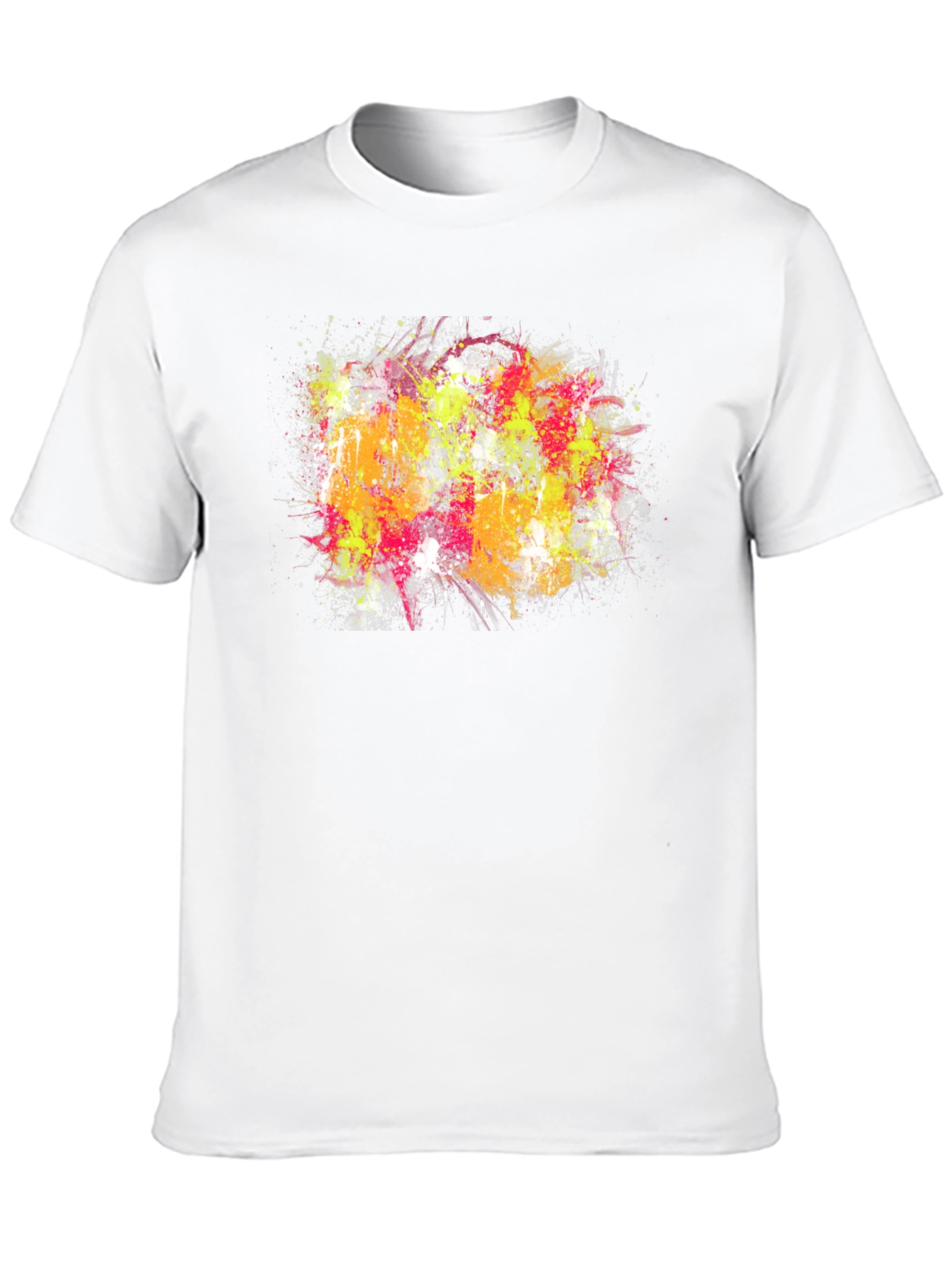 Abstract Paint Splatter Graphic T-Shirt - Vibrant Artistic Design
