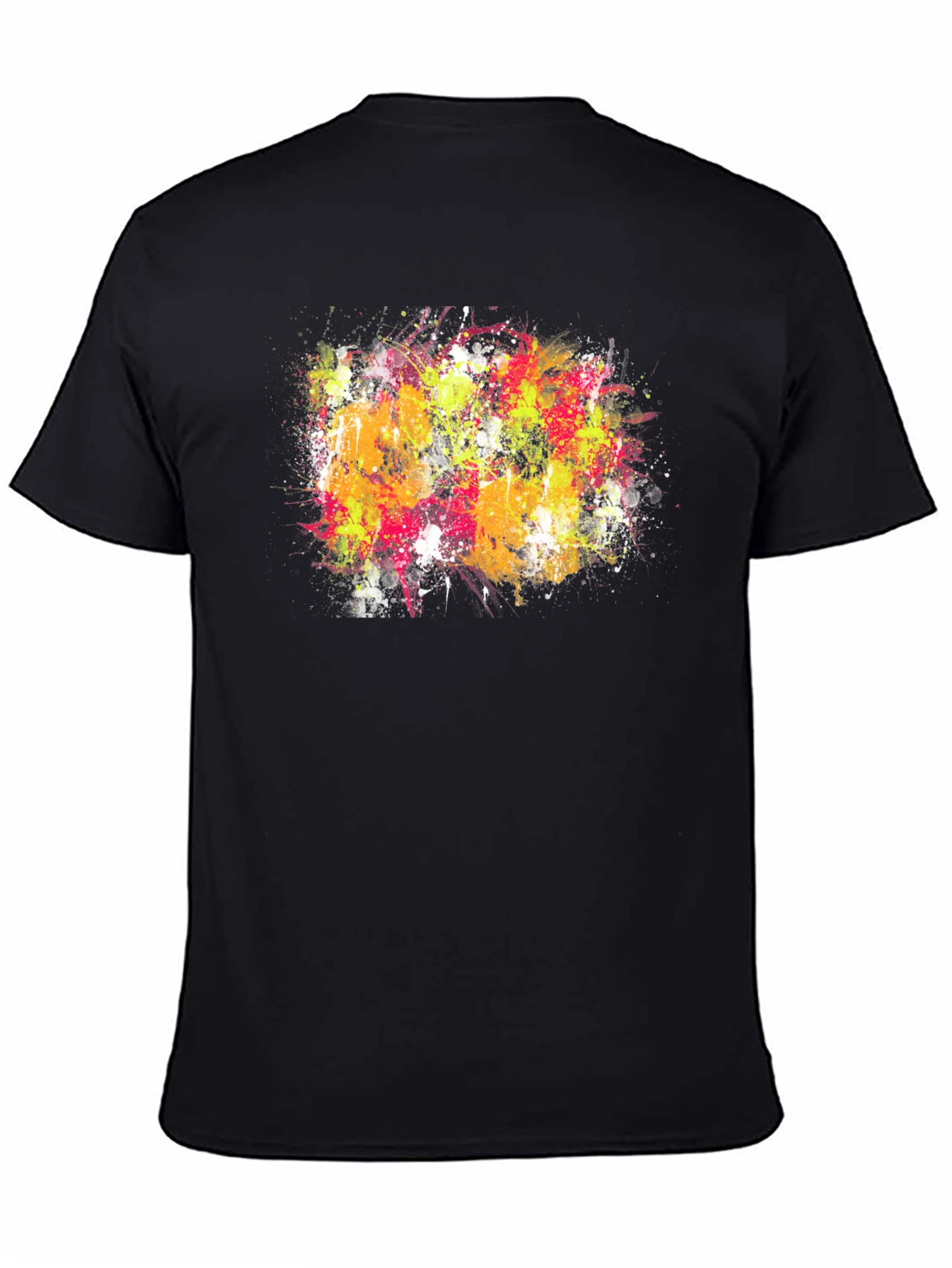 Abstract Paint Splatter Graphic T-Shirt - Vibrant Artistic Design