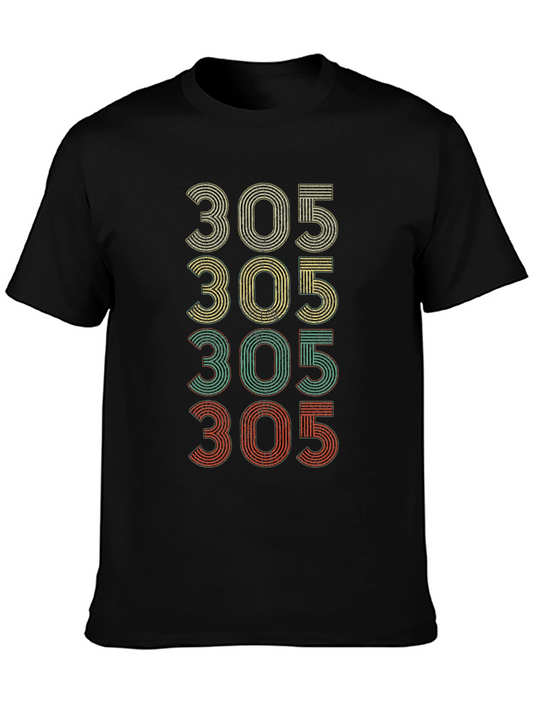 Vintage 305 T-Shirt - Retro Miami Area Code Design