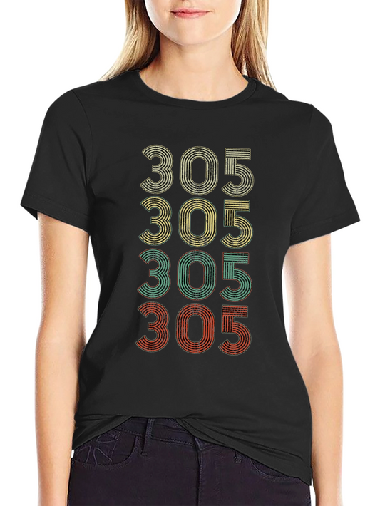 Vintage 305 T-Shirt - Retro Miami Area Code Design