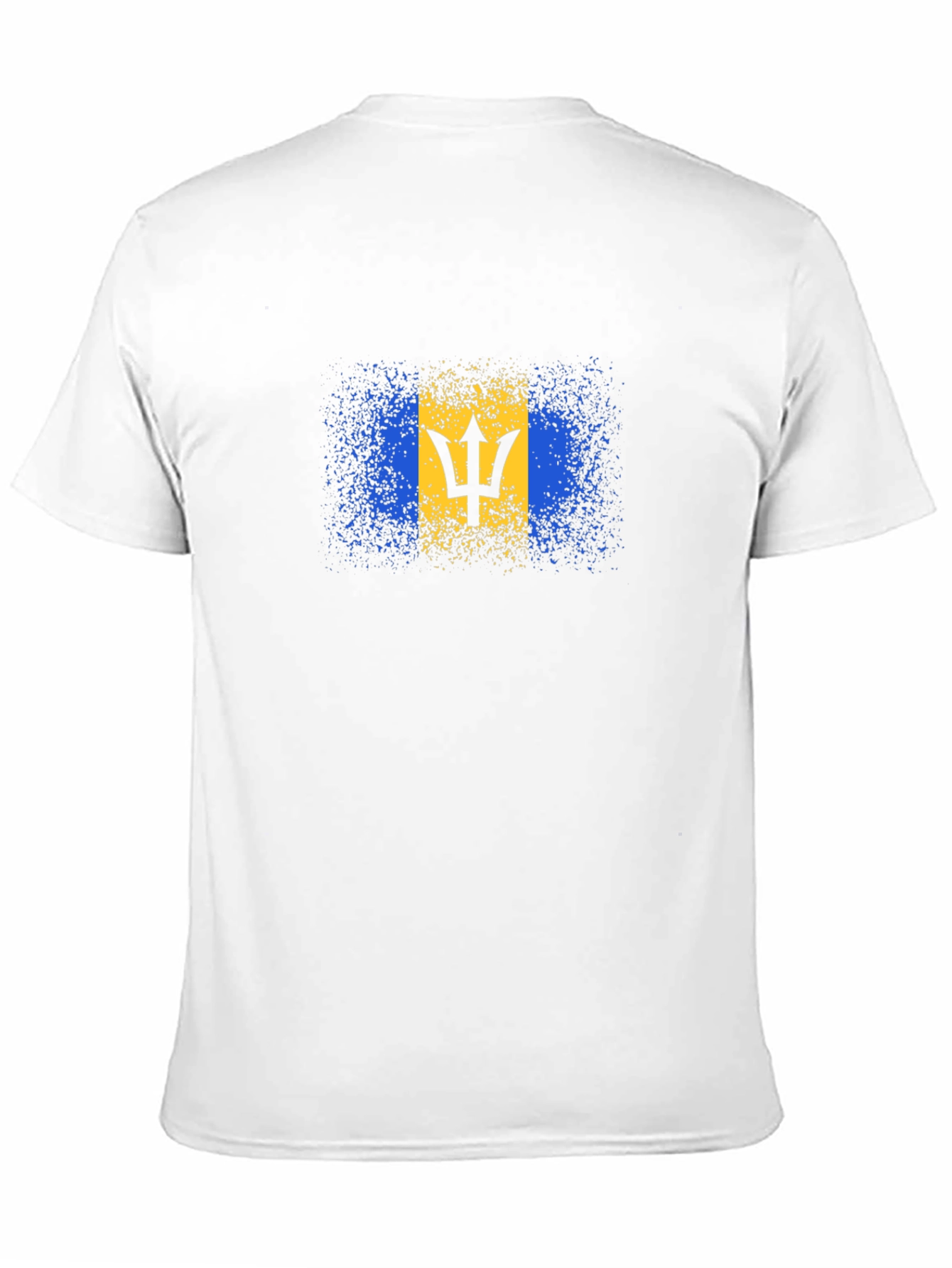 Barbados Flag T-Shirt - Black Cotton Tee