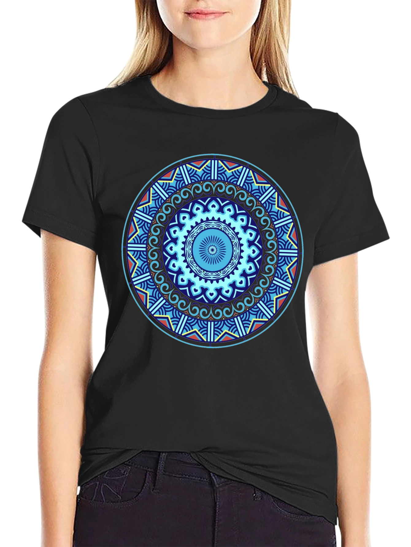 Mandala Graphic Tee - Unique Geometric Design