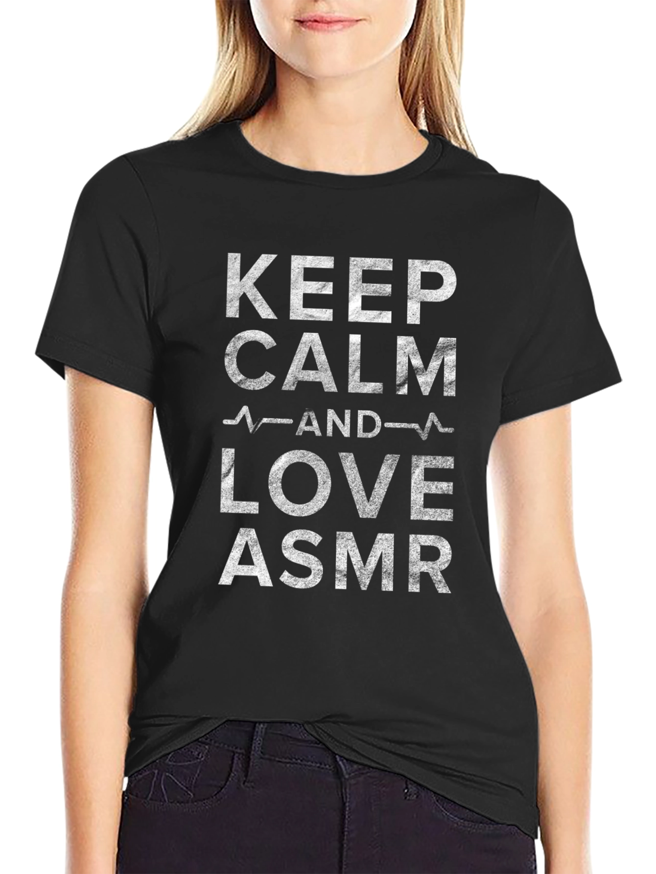 Keep Calm and Love ASMR Black T-Shirt