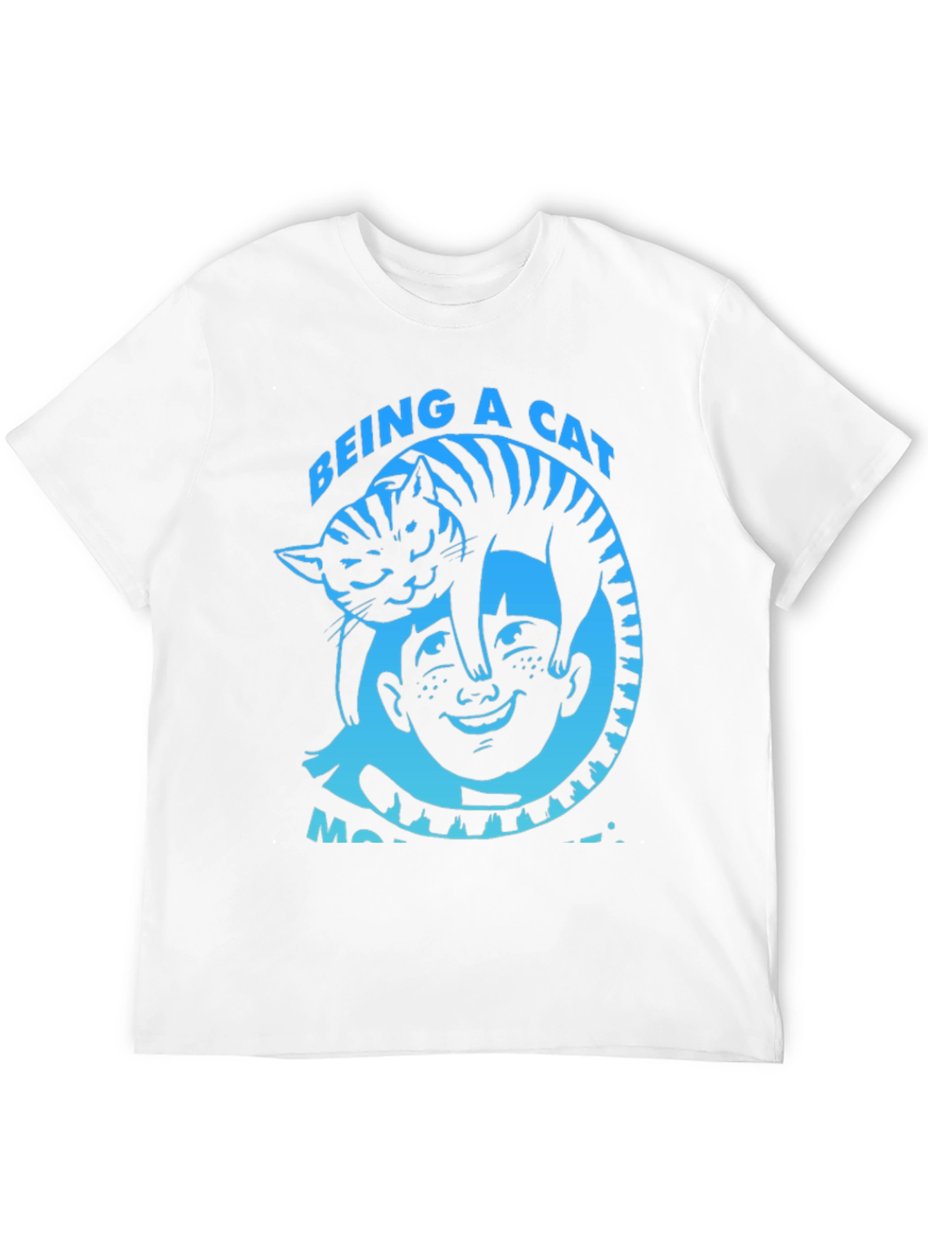 Being a Cat Makes Me Happy Black T-Shirt