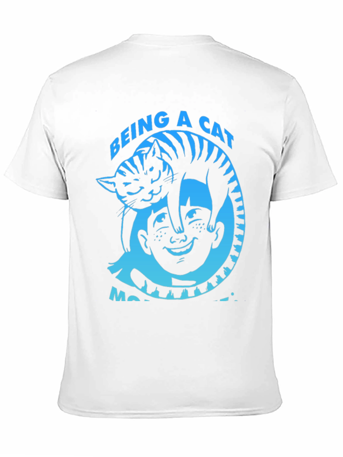 Being a Cat Makes Me Happy Black T-Shirt