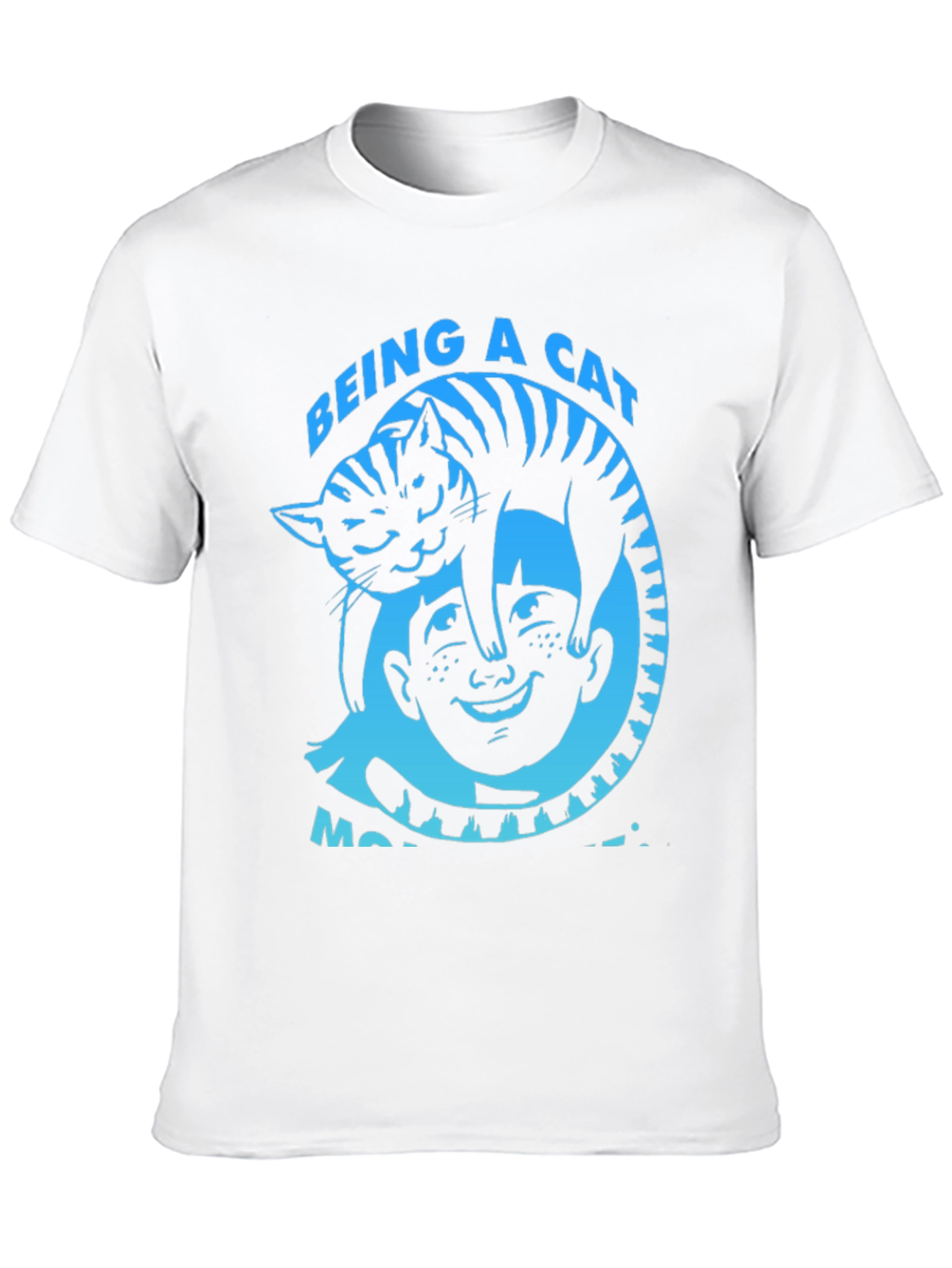 Being a Cat Makes Me Happy Black T-Shirt