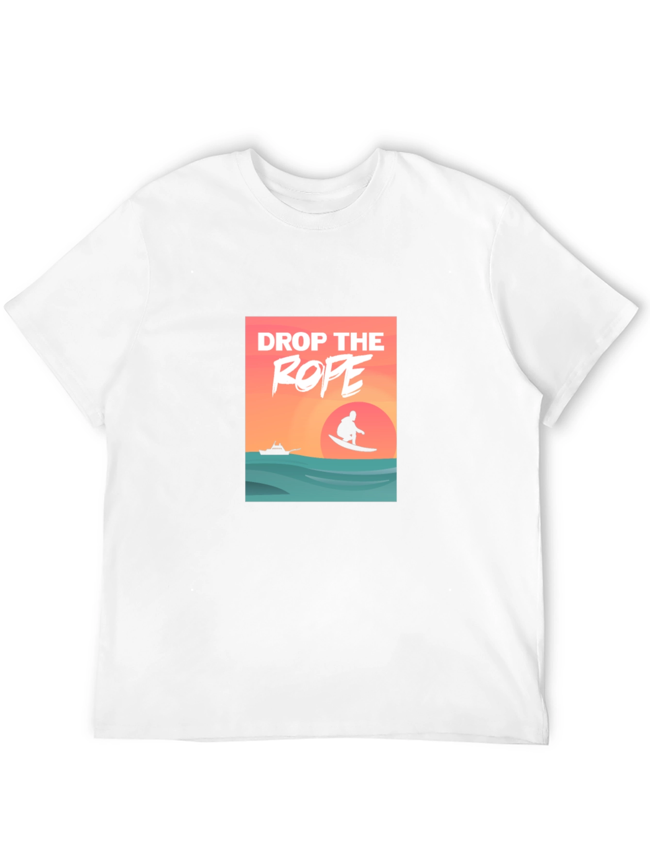 Drop The Rope Graphic Black T-Shirt