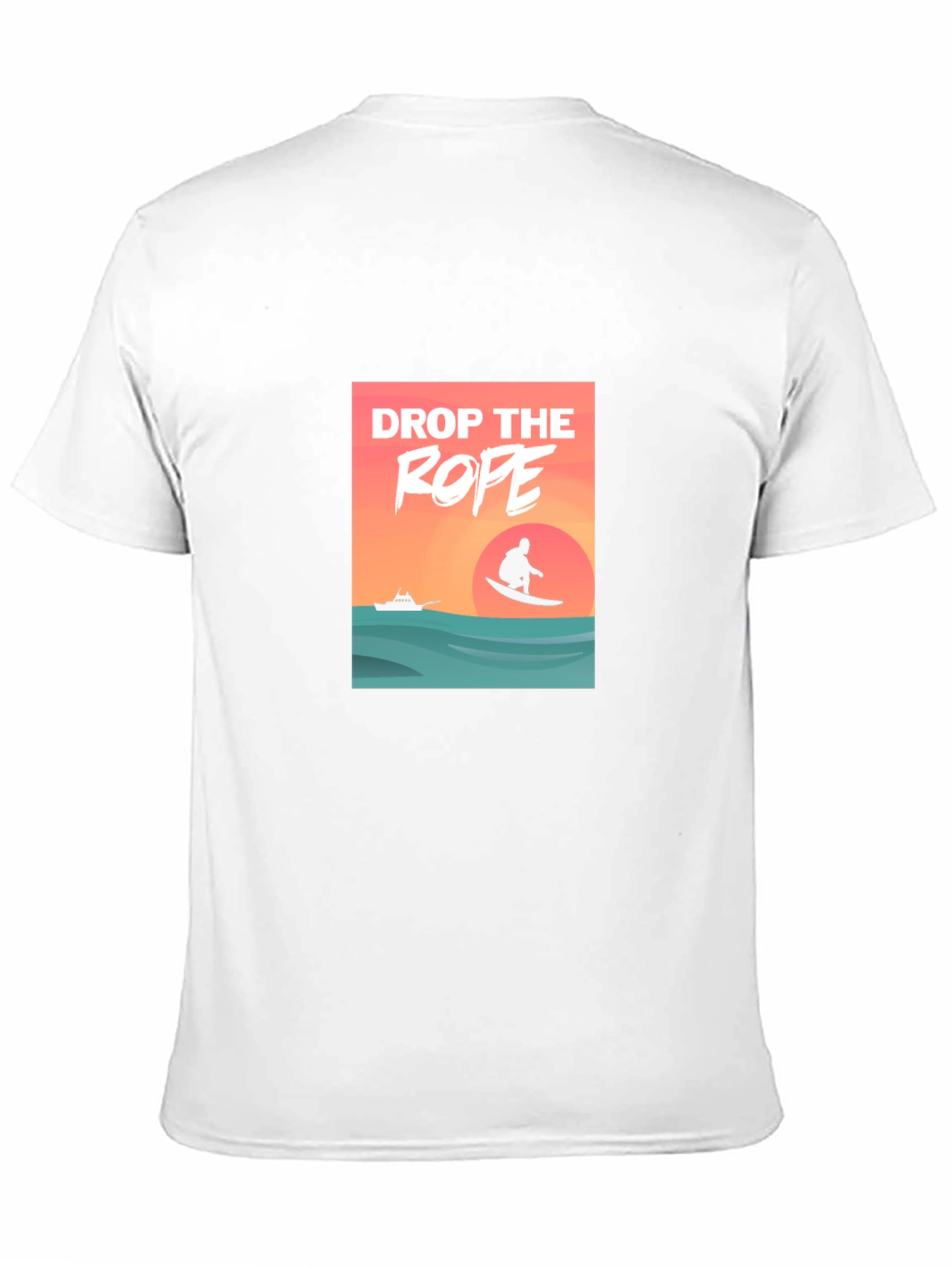 Drop The Rope Graphic Black T-Shirt