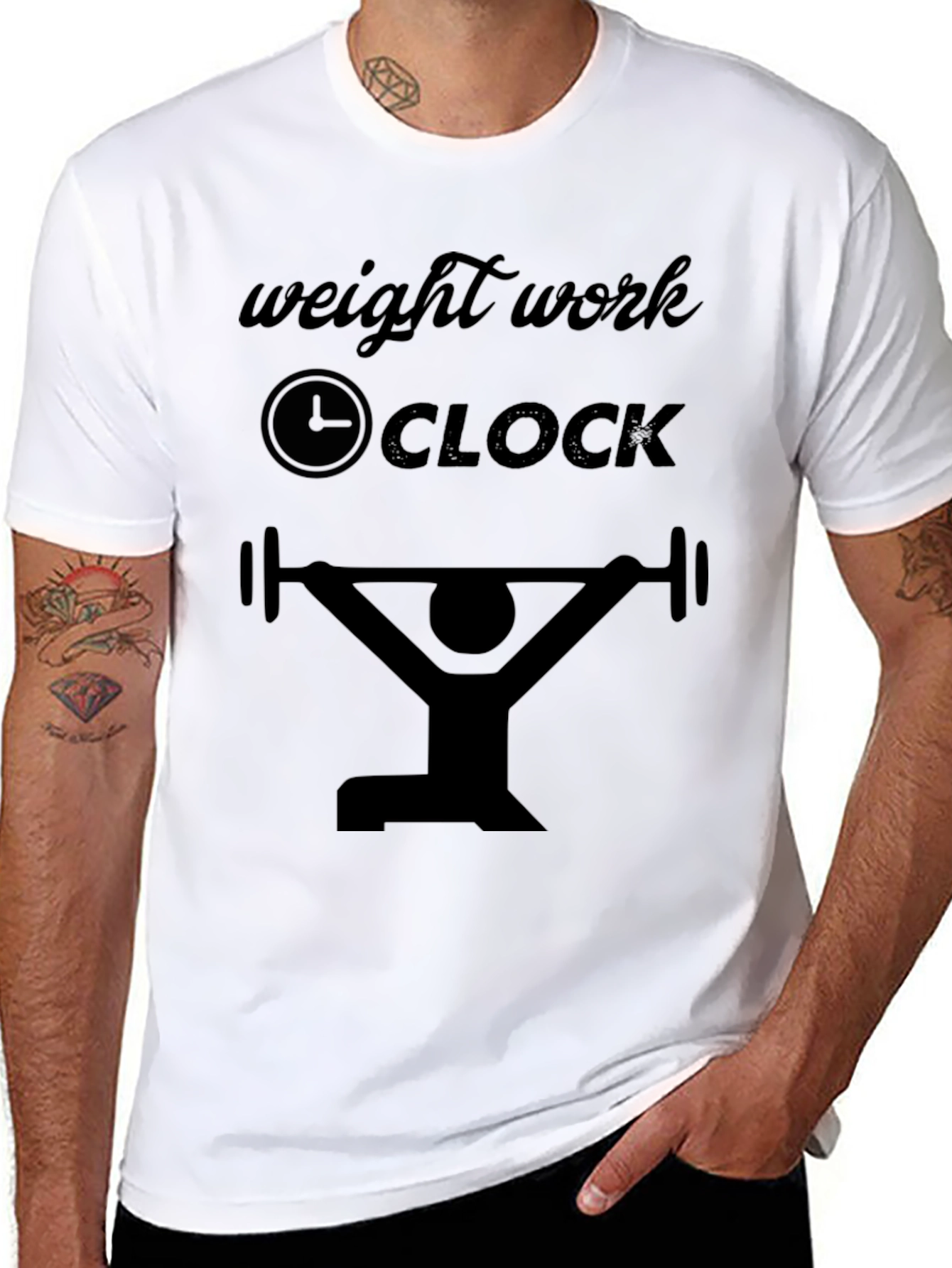 Weight Work Clock T-Shirt - Gym Motivation Tee