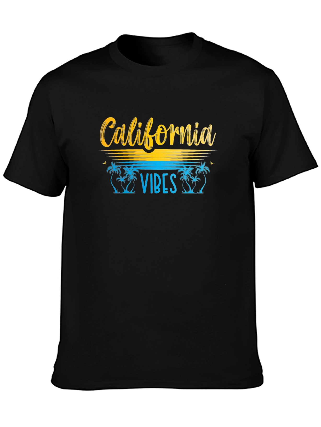 California Vibes Black Graphic T-Shirt