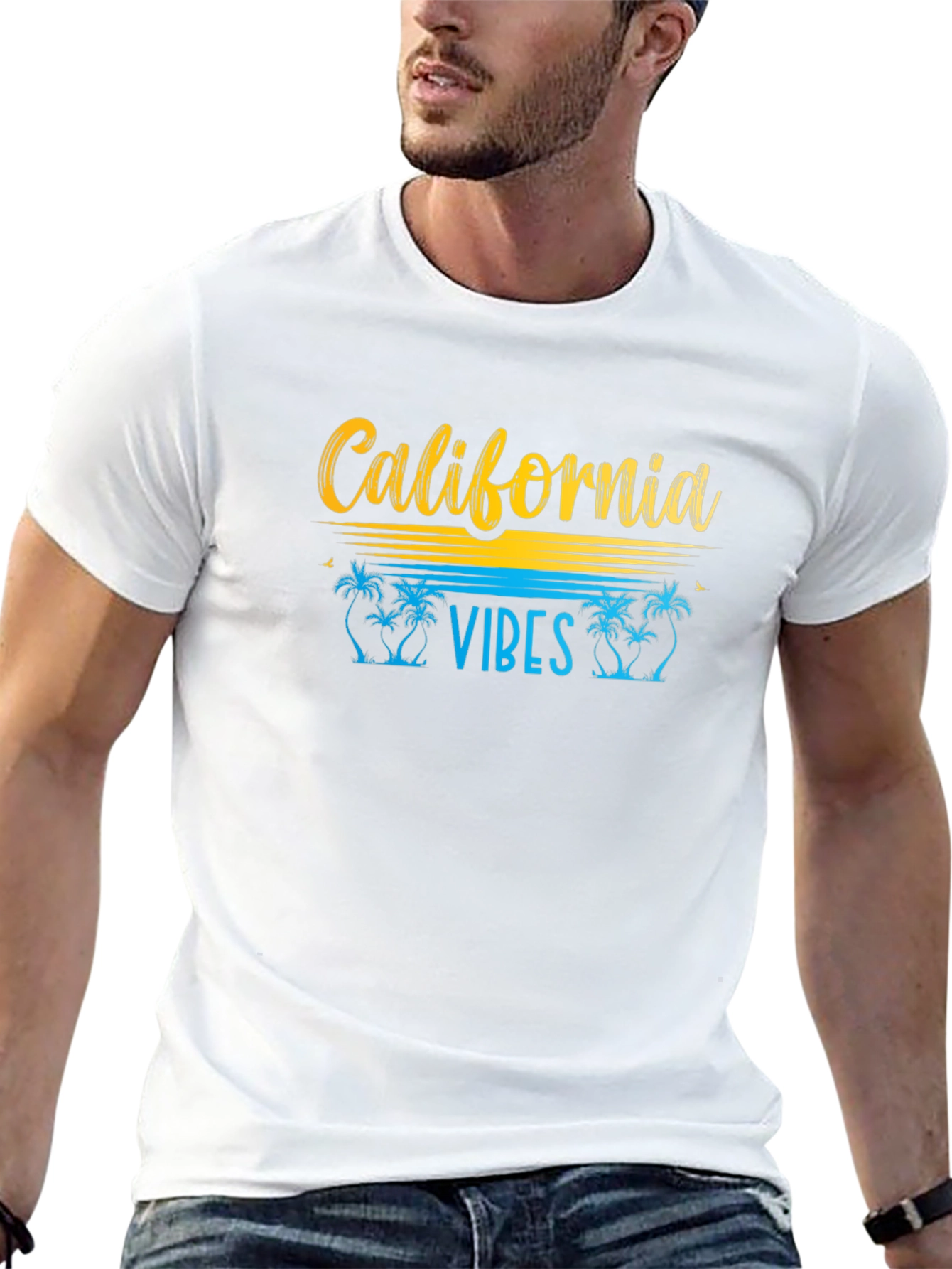 California Vibes Black Graphic T-Shirt