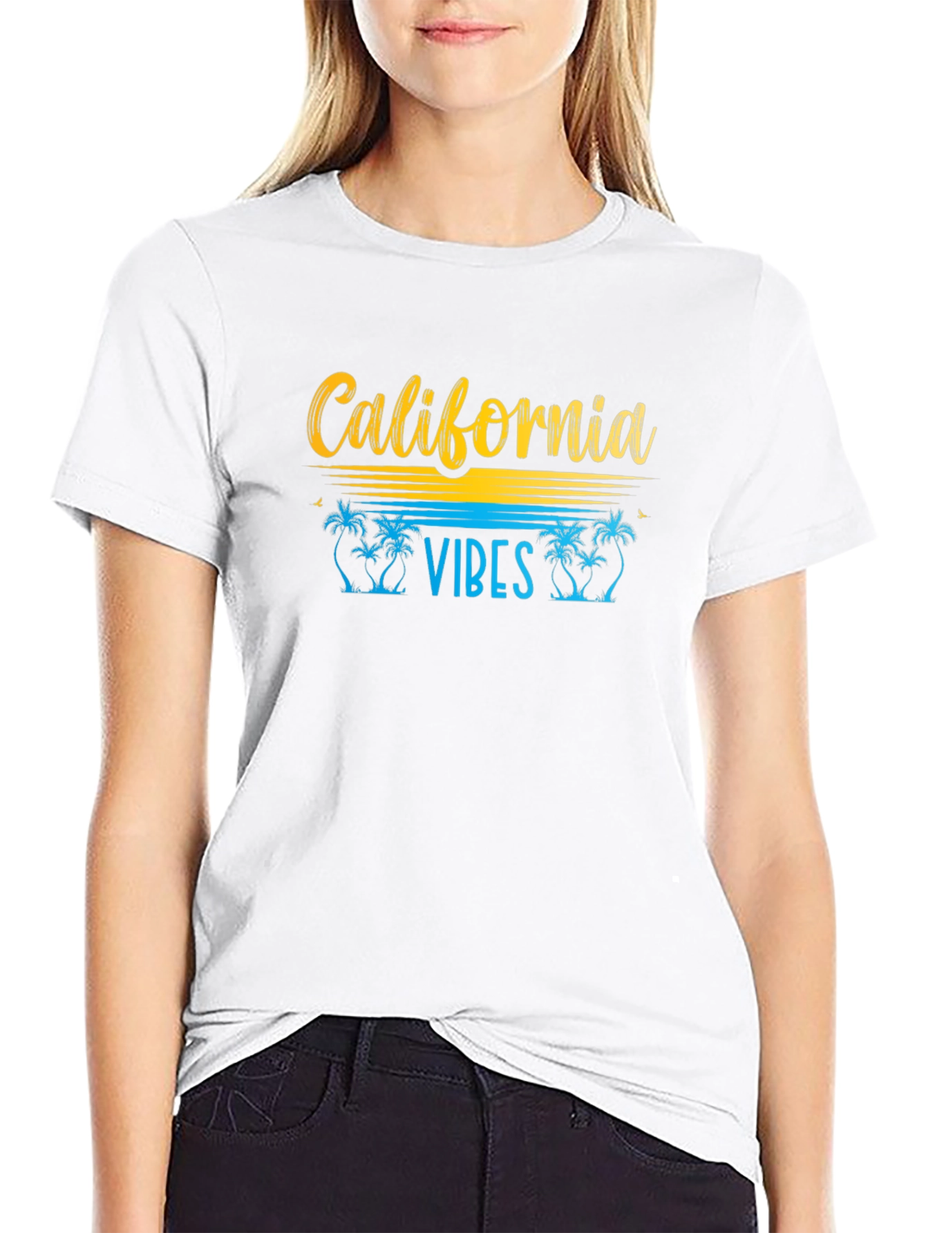 California Vibes Black Graphic T-Shirt
