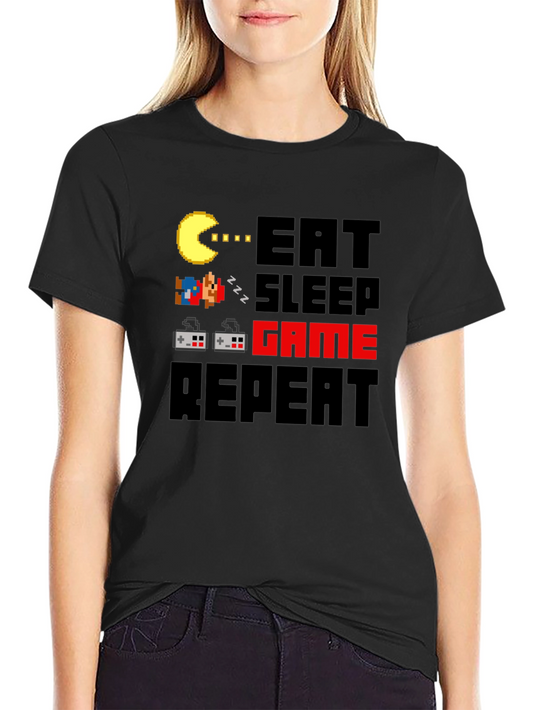 Eat Sleep Game Repeat Graphic Tee