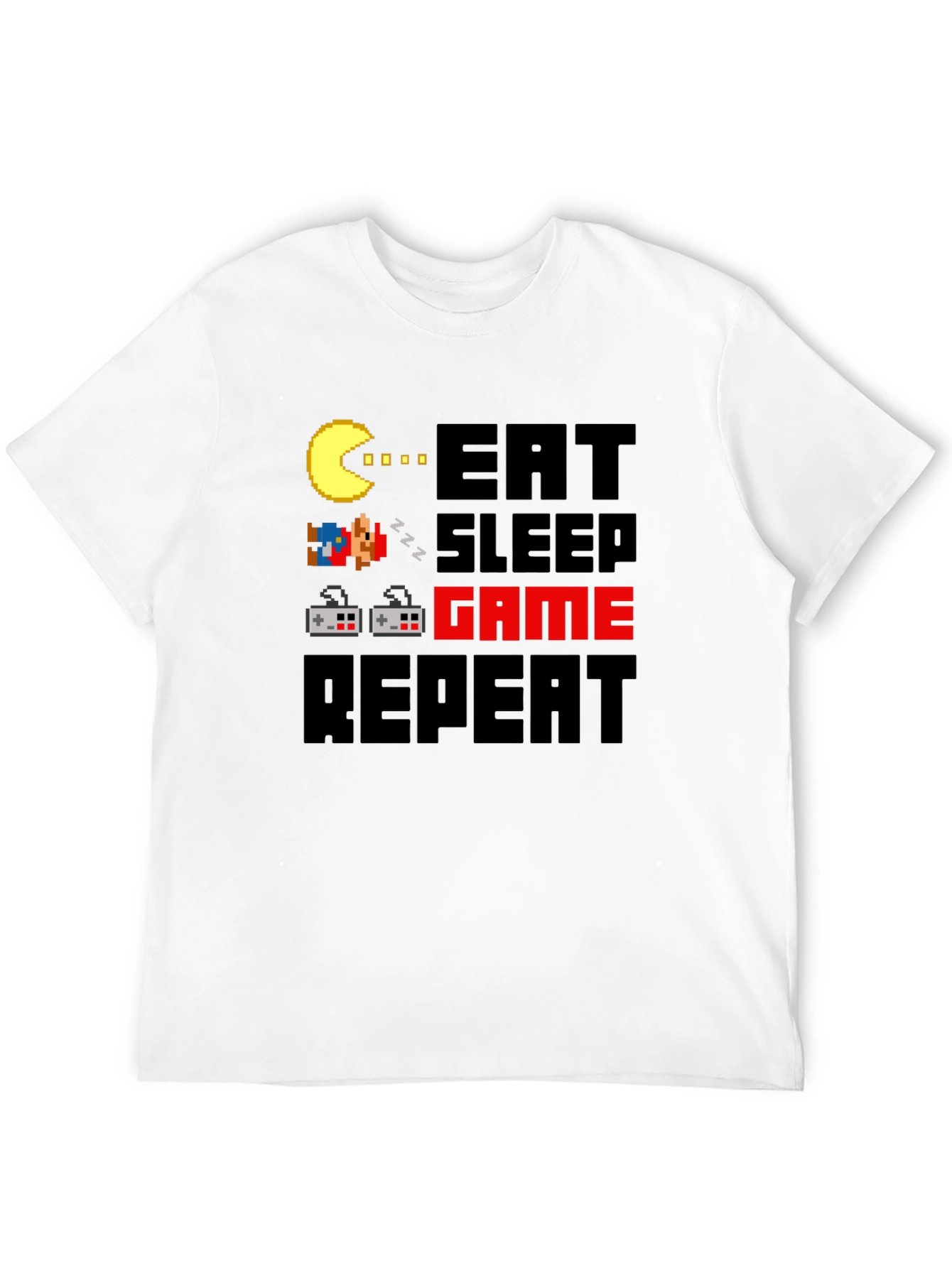 Eat Sleep Game Repeat Graphic Tee