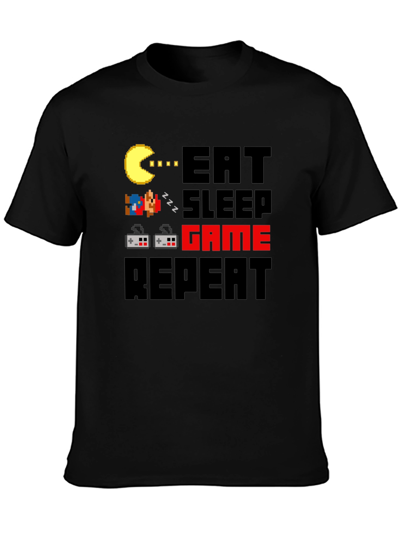 Eat Sleep Game Repeat Graphic Tee
