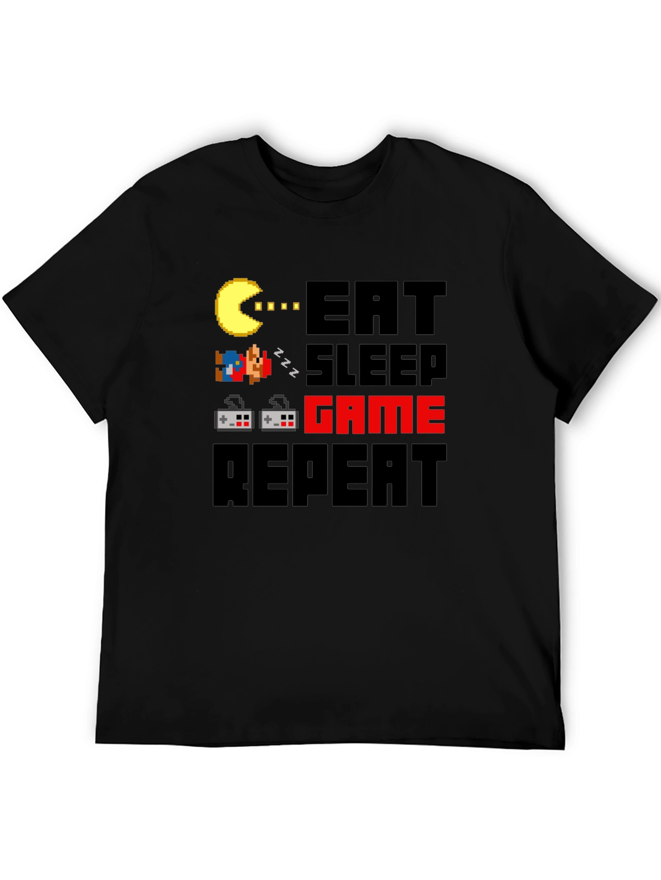 Eat Sleep Game Repeat Graphic Tee