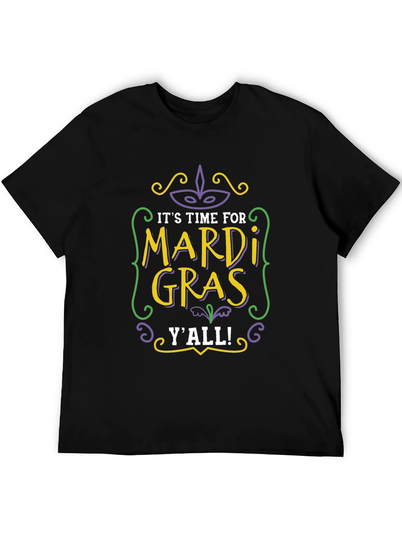 Mardi Gras Yall T-Shirt - Celebrate in Style!