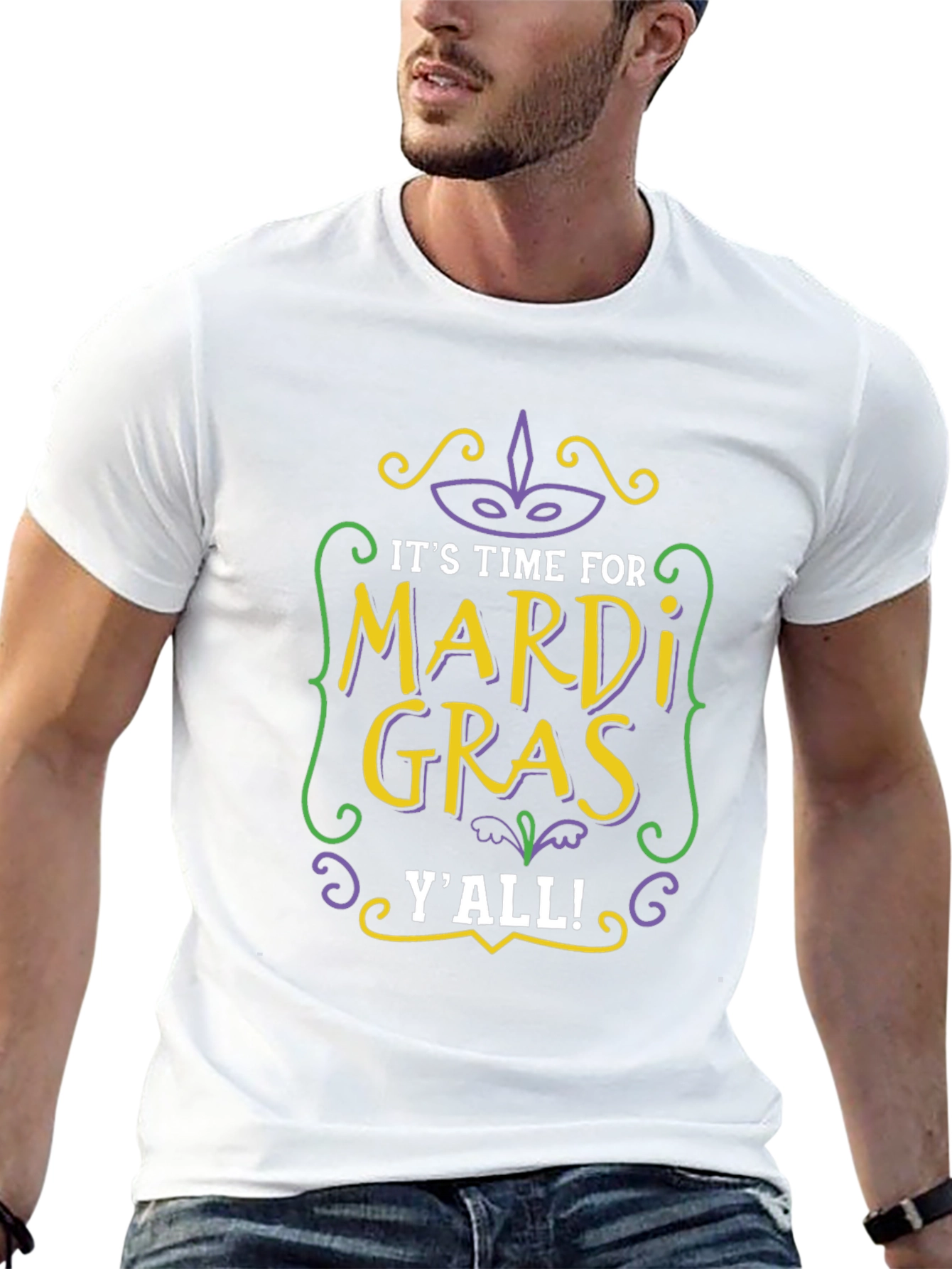 Mardi Gras Yall T-Shirt - Celebrate in Style!