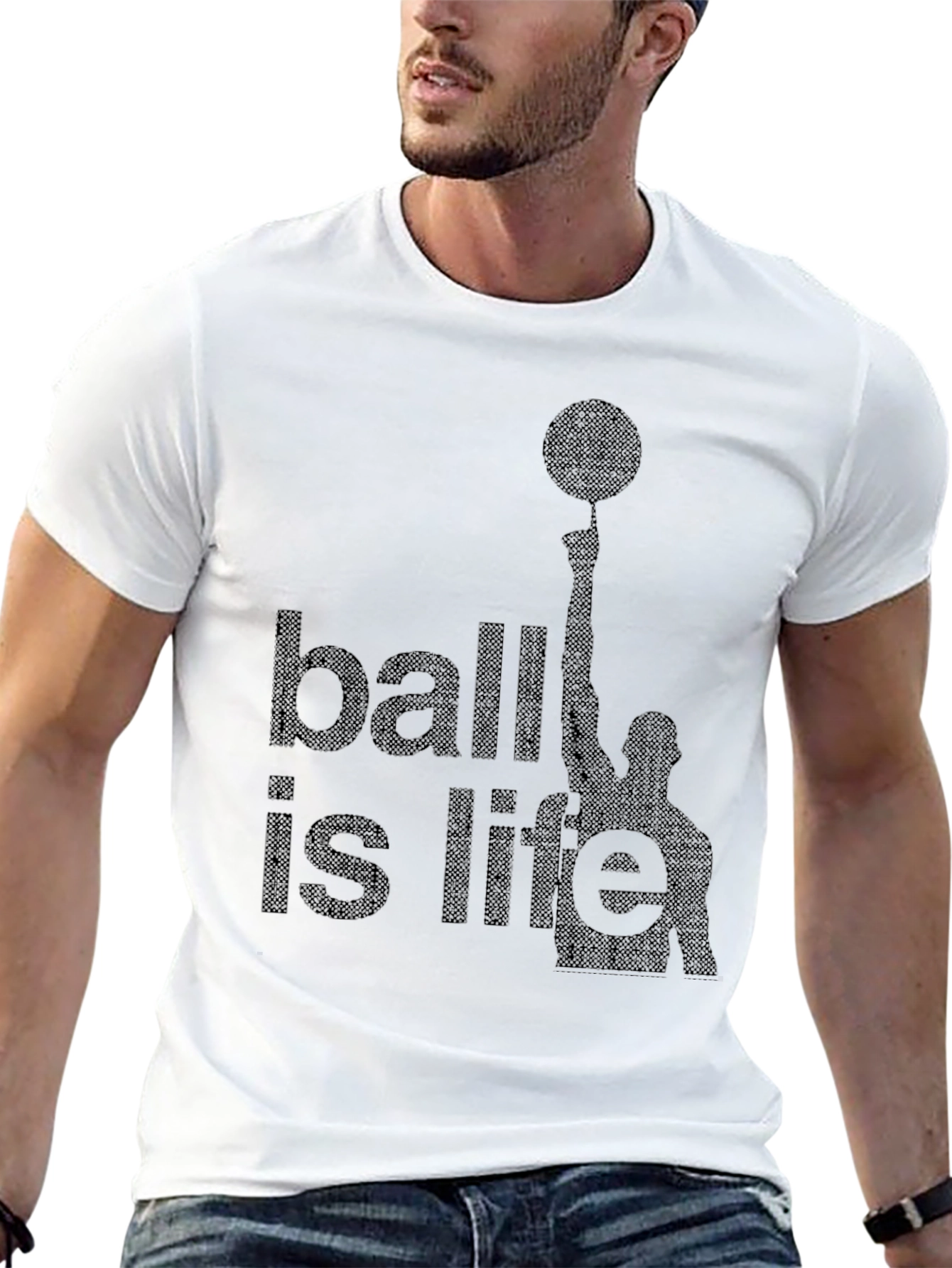 Ball is Life Graphic Tee - Black Basketball T-Shirt