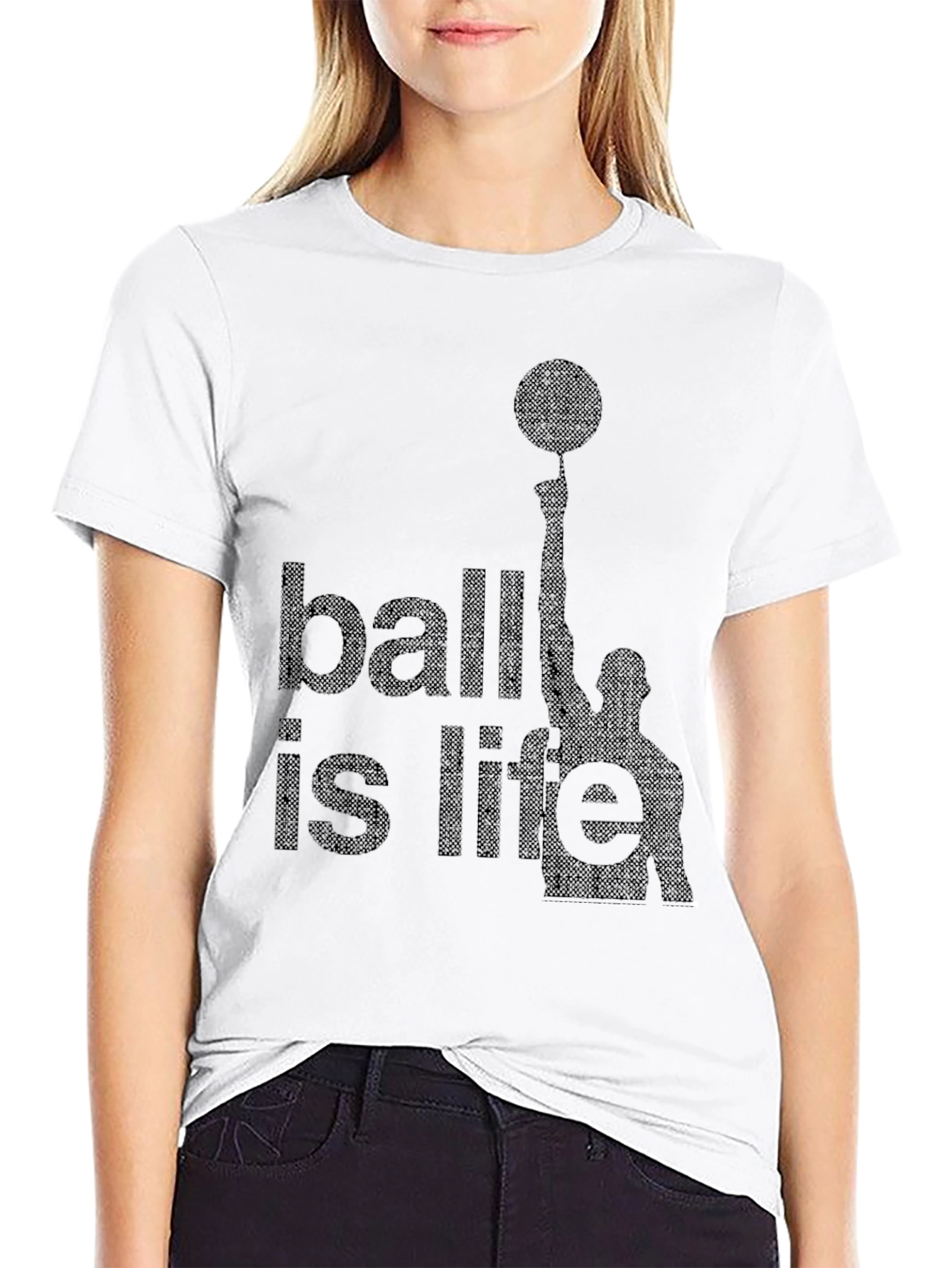 Ball is Life Graphic Tee - Black Basketball T-Shirt