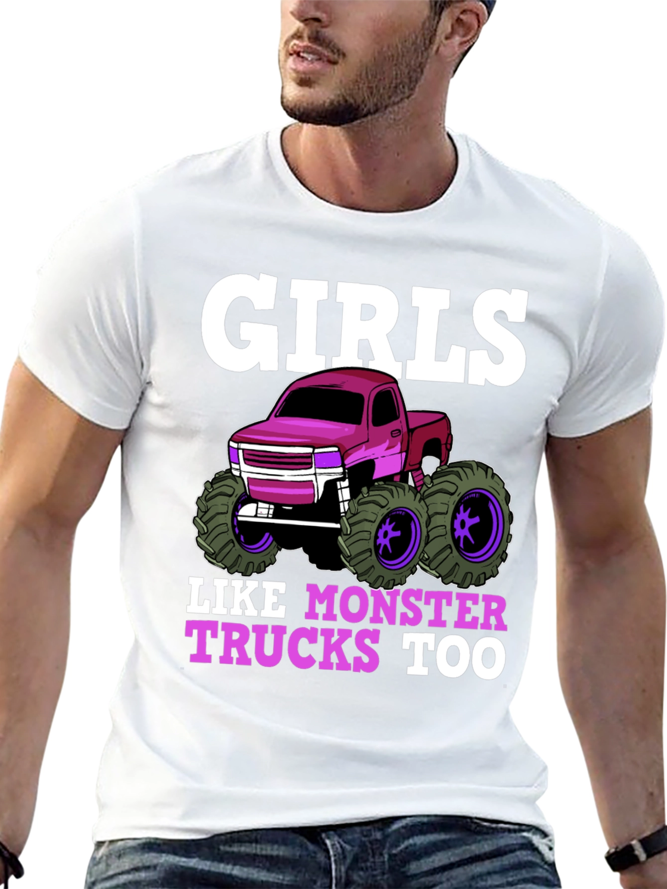 Girls Like Monster Trucks Too T-Shirt