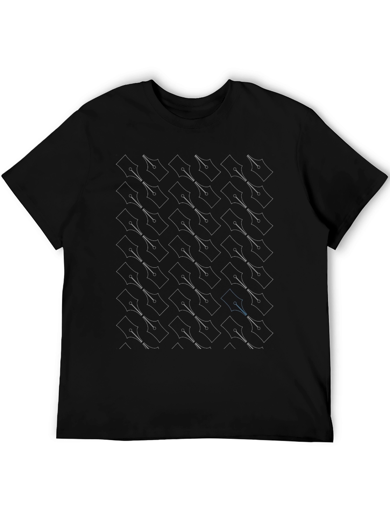 Geometric Pen Design Tee - Stylish & Unique