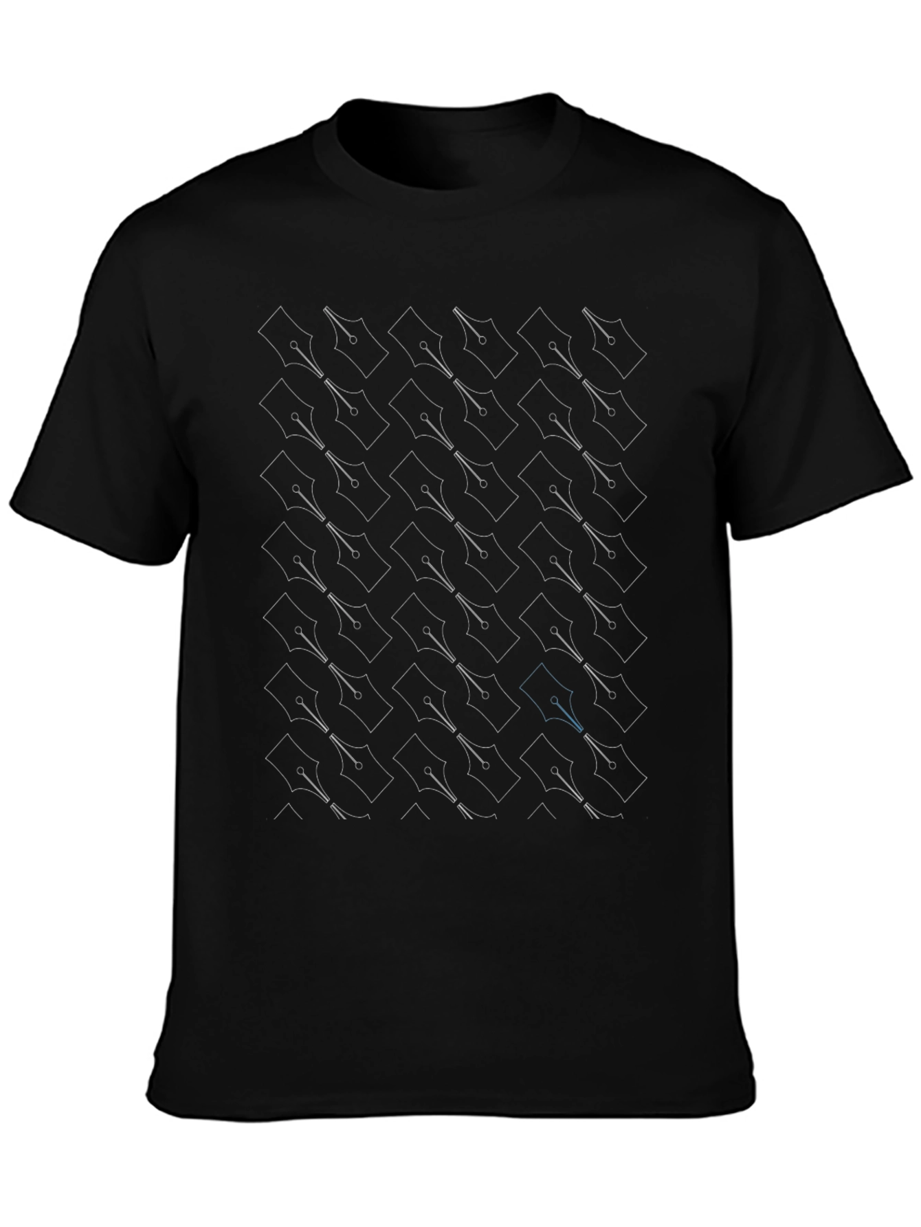 Geometric Pen Design Tee - Stylish & Unique