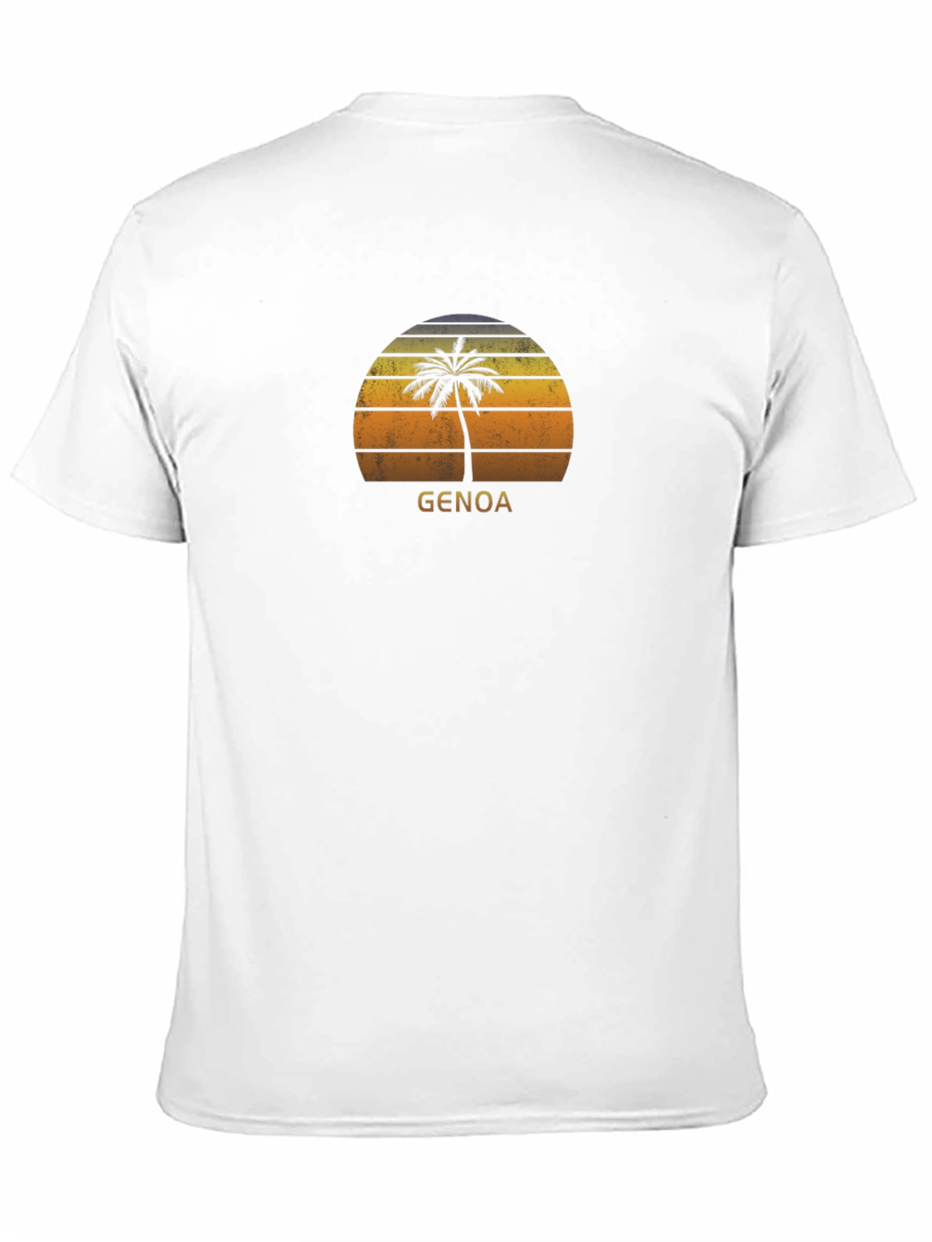 Genoa Palm Sunset Black T-Shirt