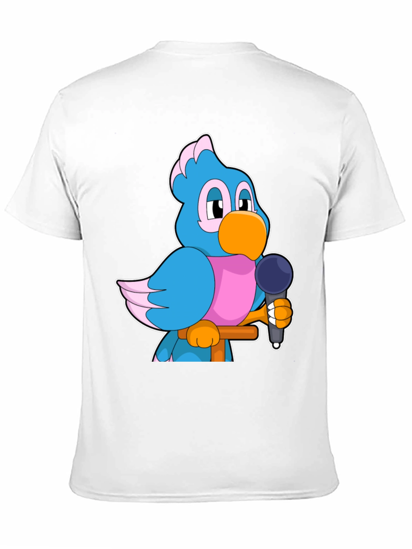 Cartoon Bird with Microphone Graphic Tee