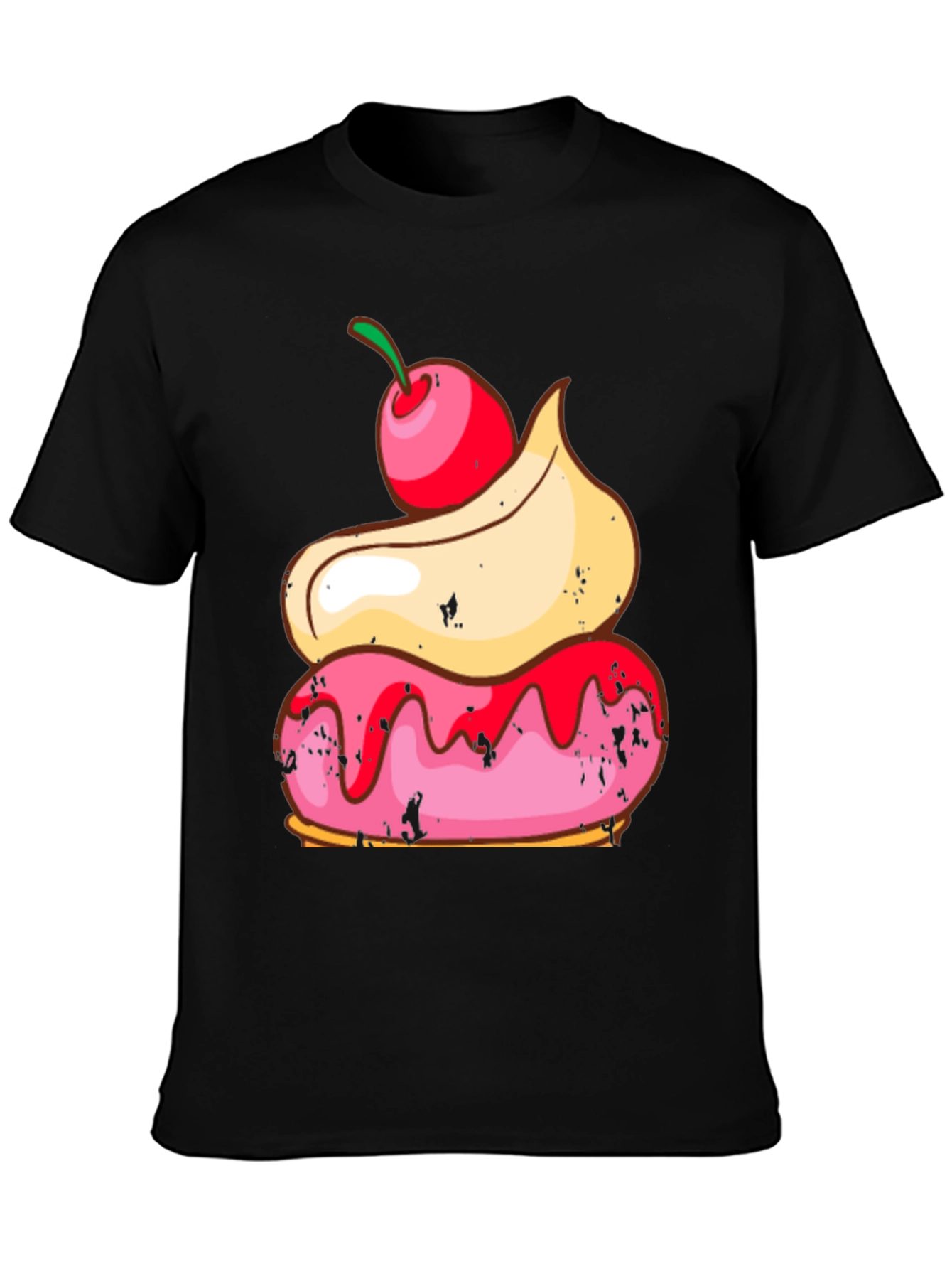 Sweet Treat Tee: Cherry Topped Donut Graphic T-Shirt
