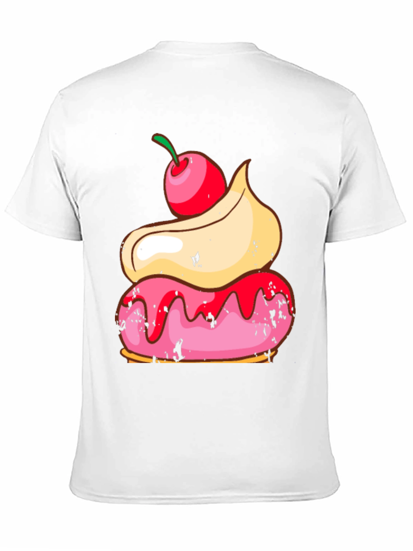 Sweet Treat Tee: Cherry Topped Donut Graphic T-Shirt
