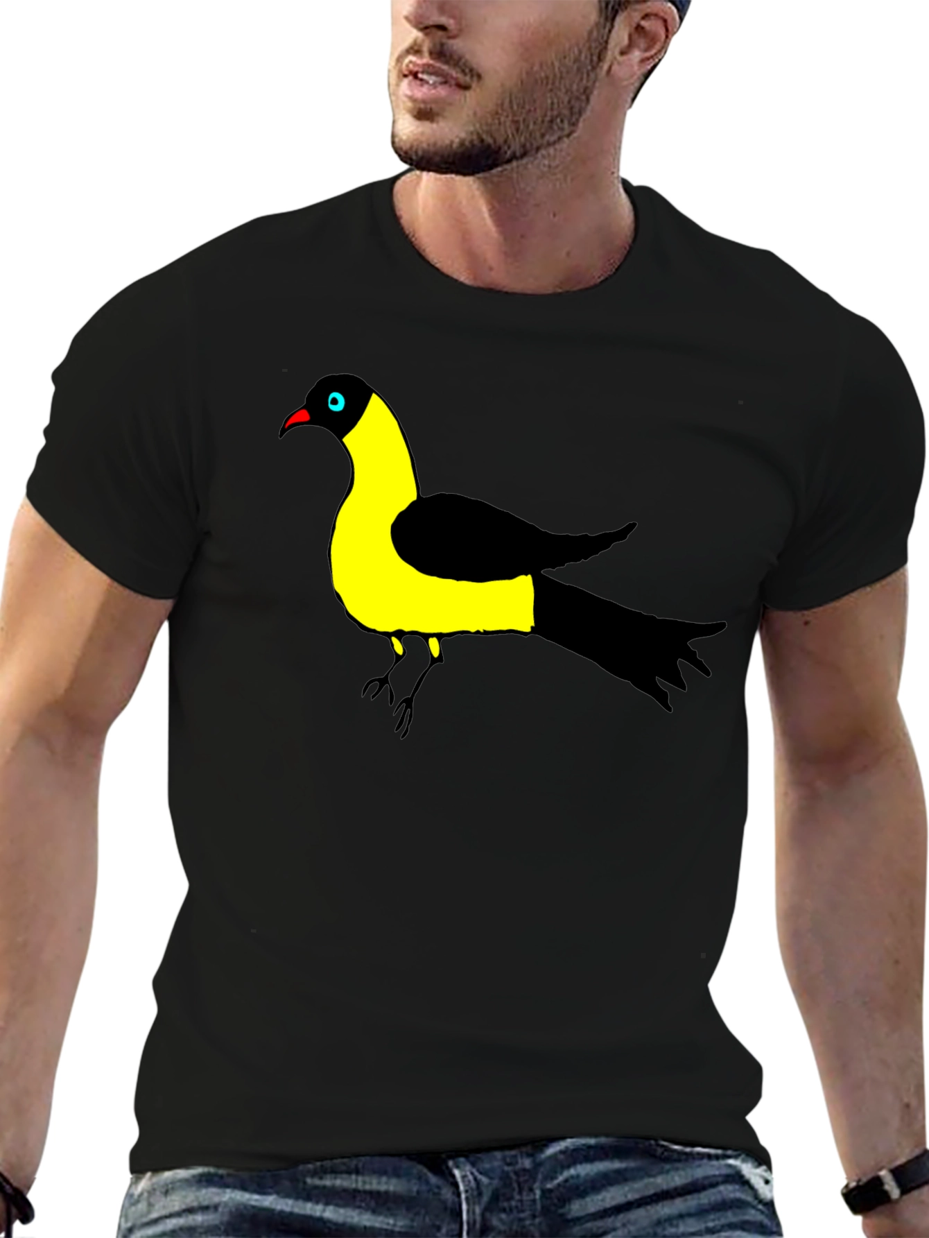 Bird of Paradise Graphic Black T-Shirt