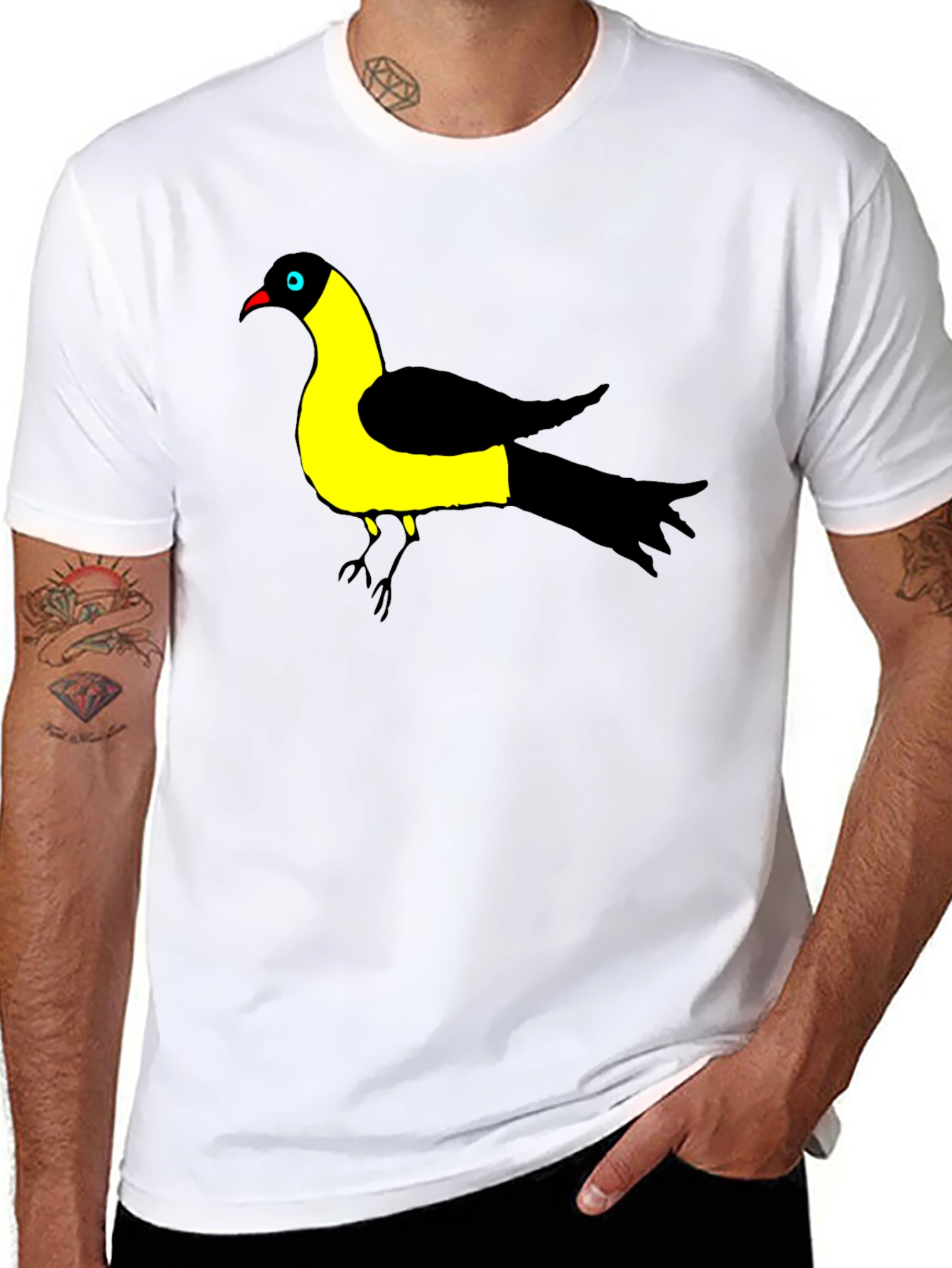 Bird of Paradise Graphic Black T-Shirt