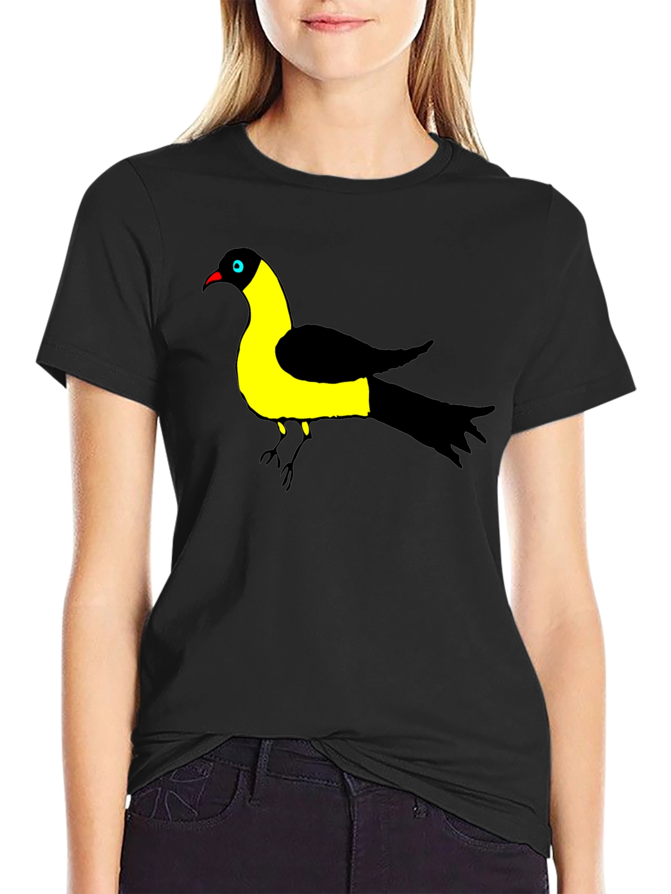 Bird of Paradise Graphic Black T-Shirt