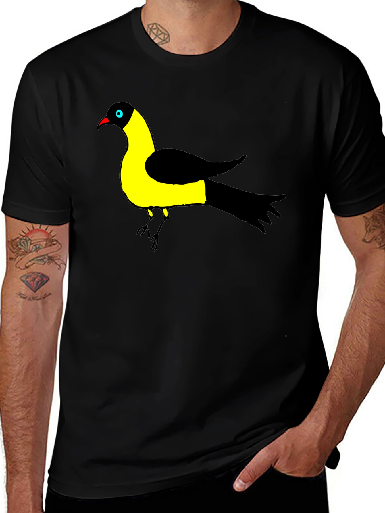Bird of Paradise Graphic Black T-Shirt