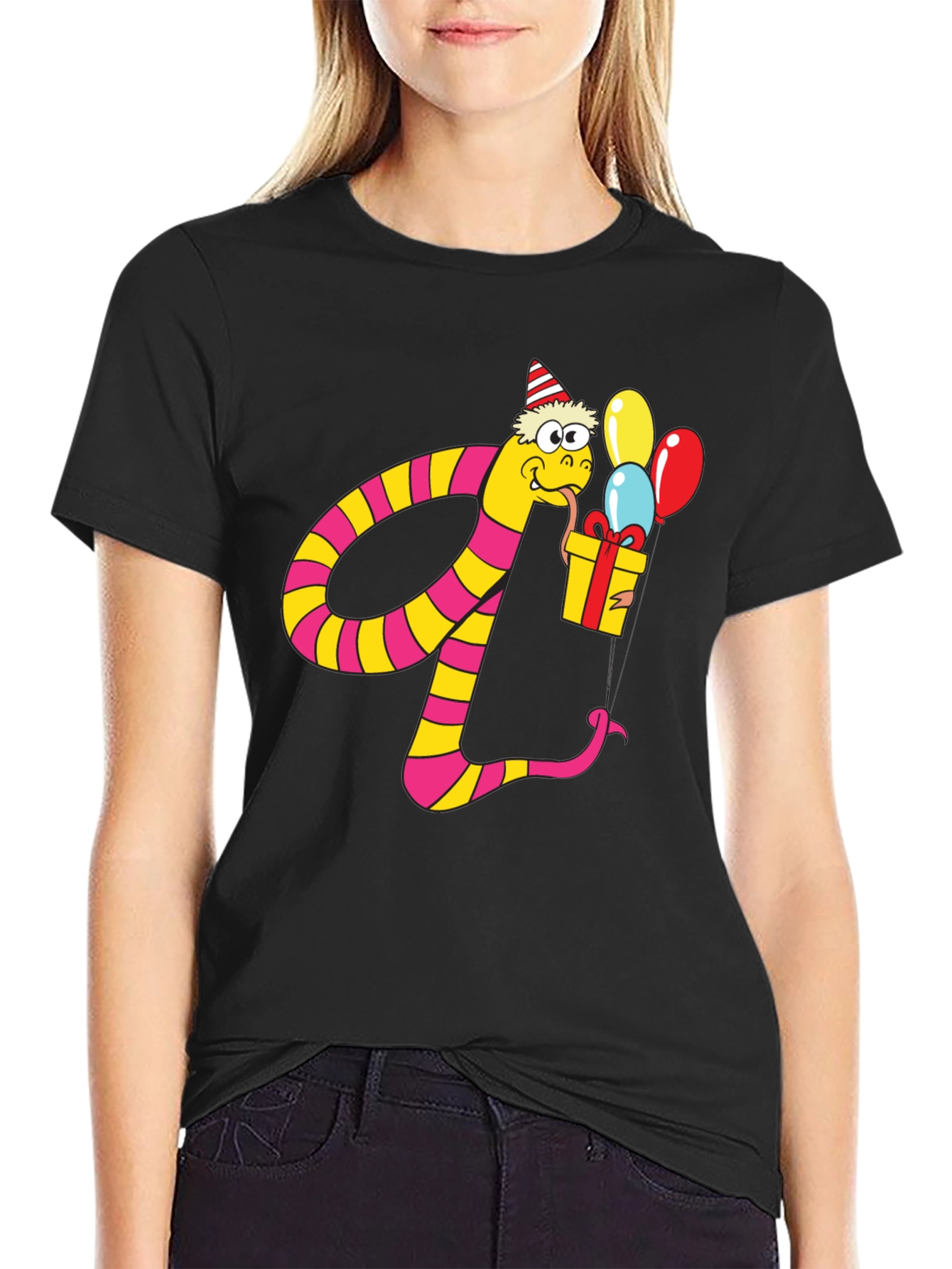 Party Snake Graphic Tee - Fun Birthday Shirt