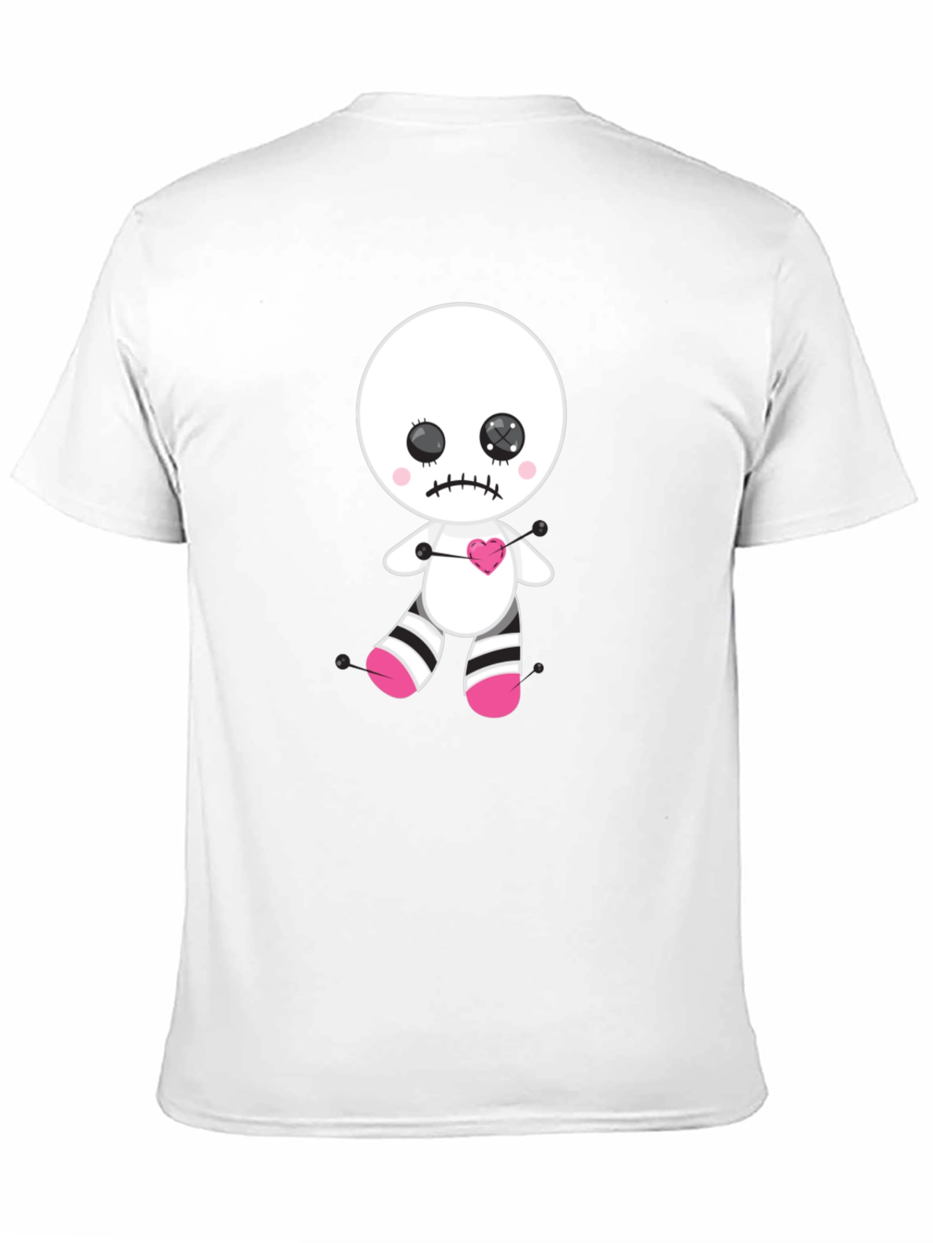Emo Voodoo Doll Graphic Tee - Black Cotton Shirt