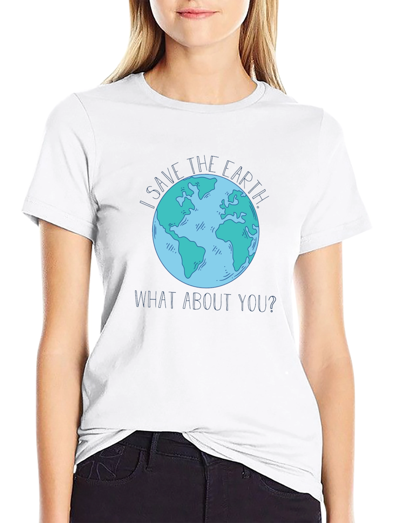 Save the Earth Graphic T-Shirt - Black Cotton Tee