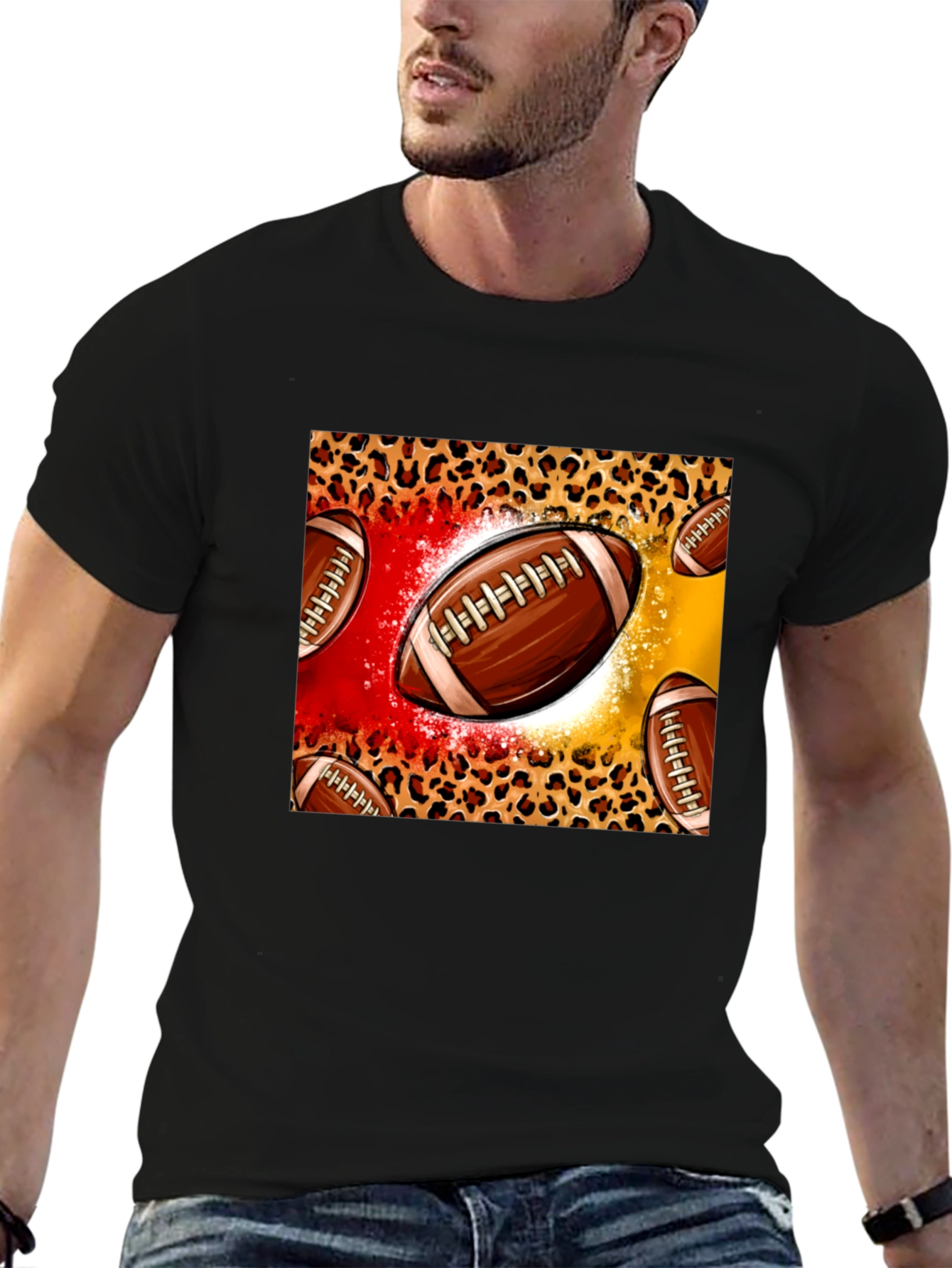 Football Print T-Shirt