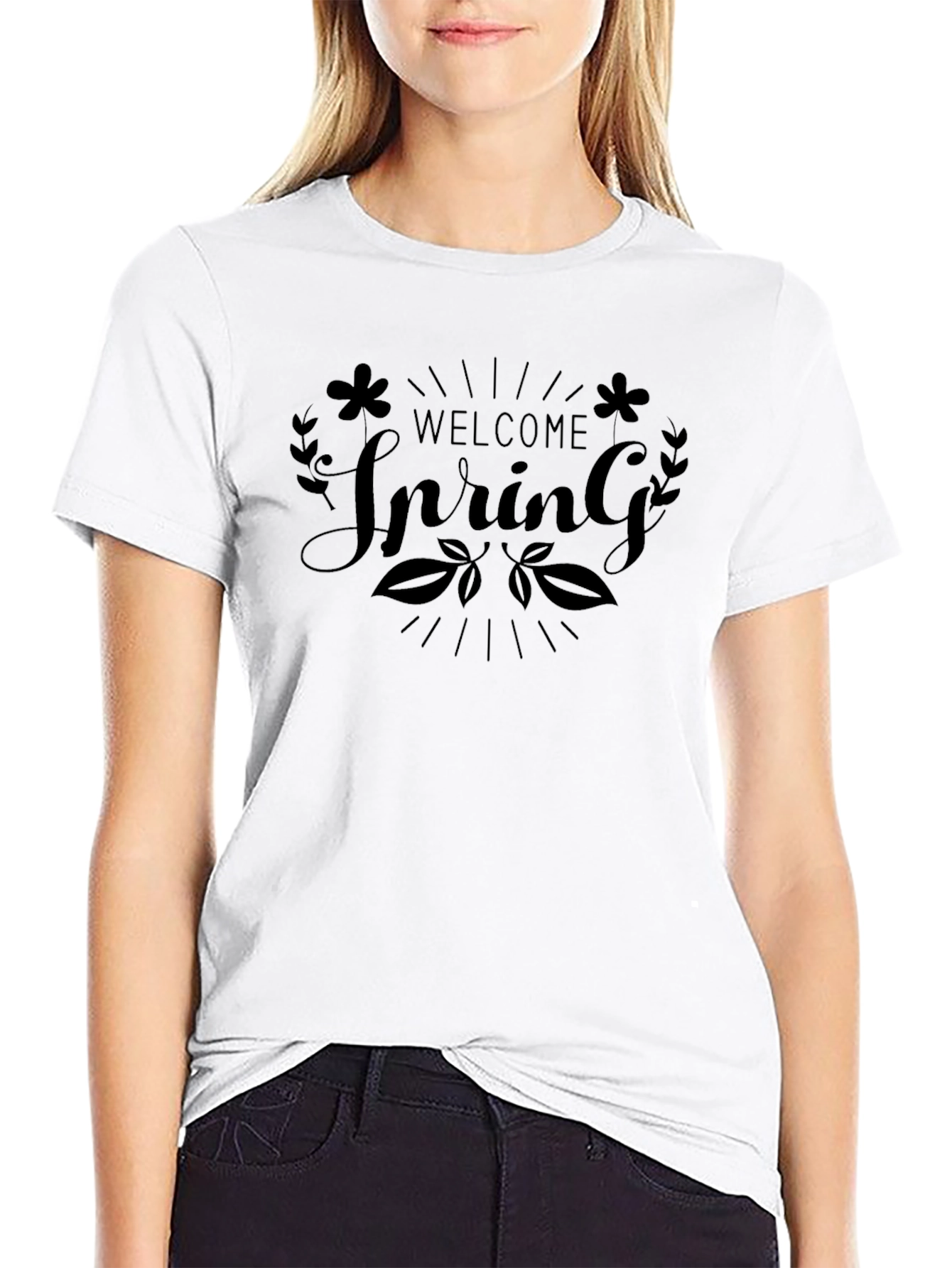 Welcome Spring T-Shirt - Black